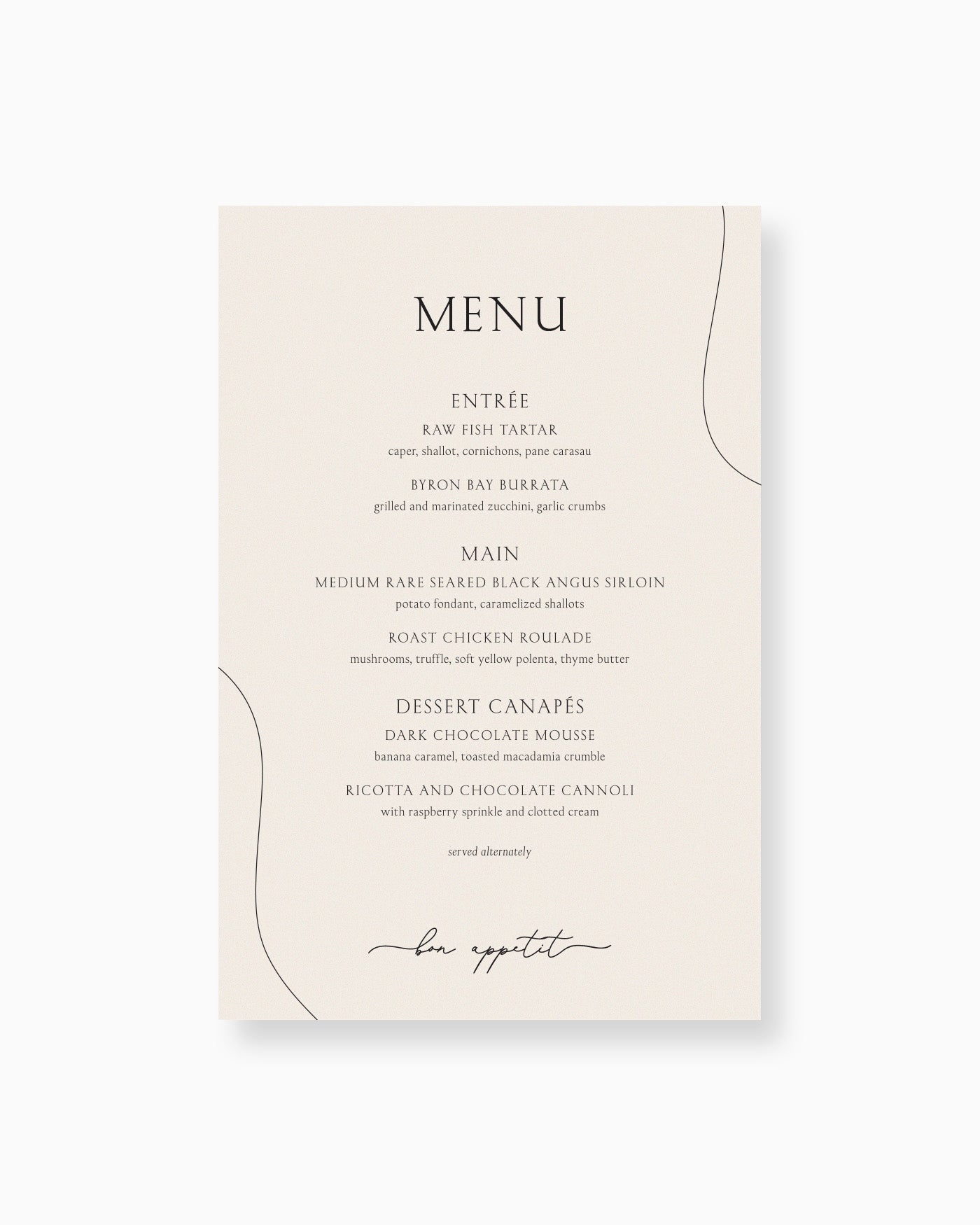 Peppermint Press On the Day Balmoral Menu