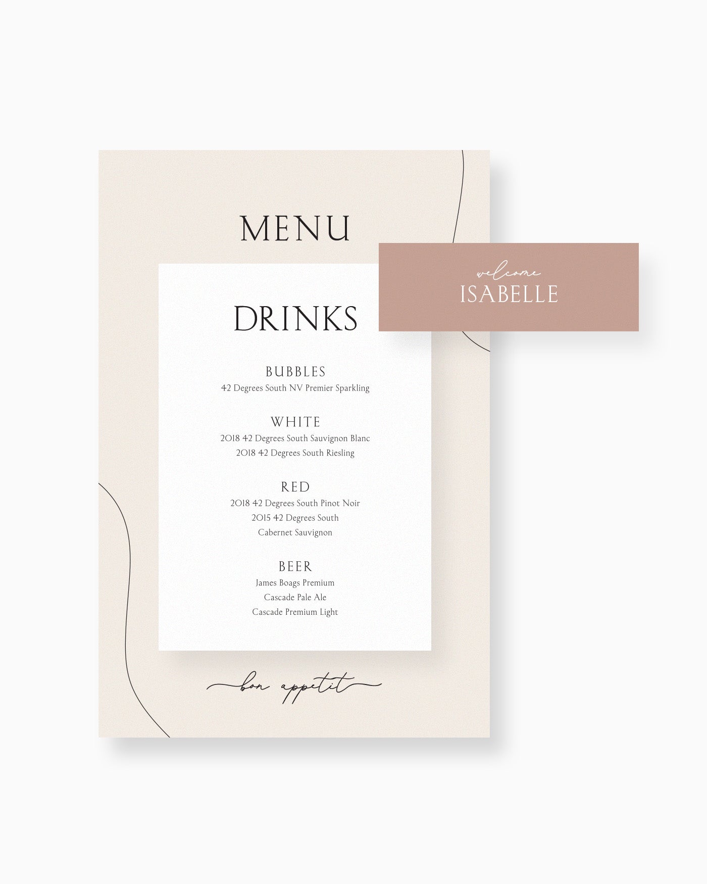 Peppermint Press On the Day Balmoral Menu Package