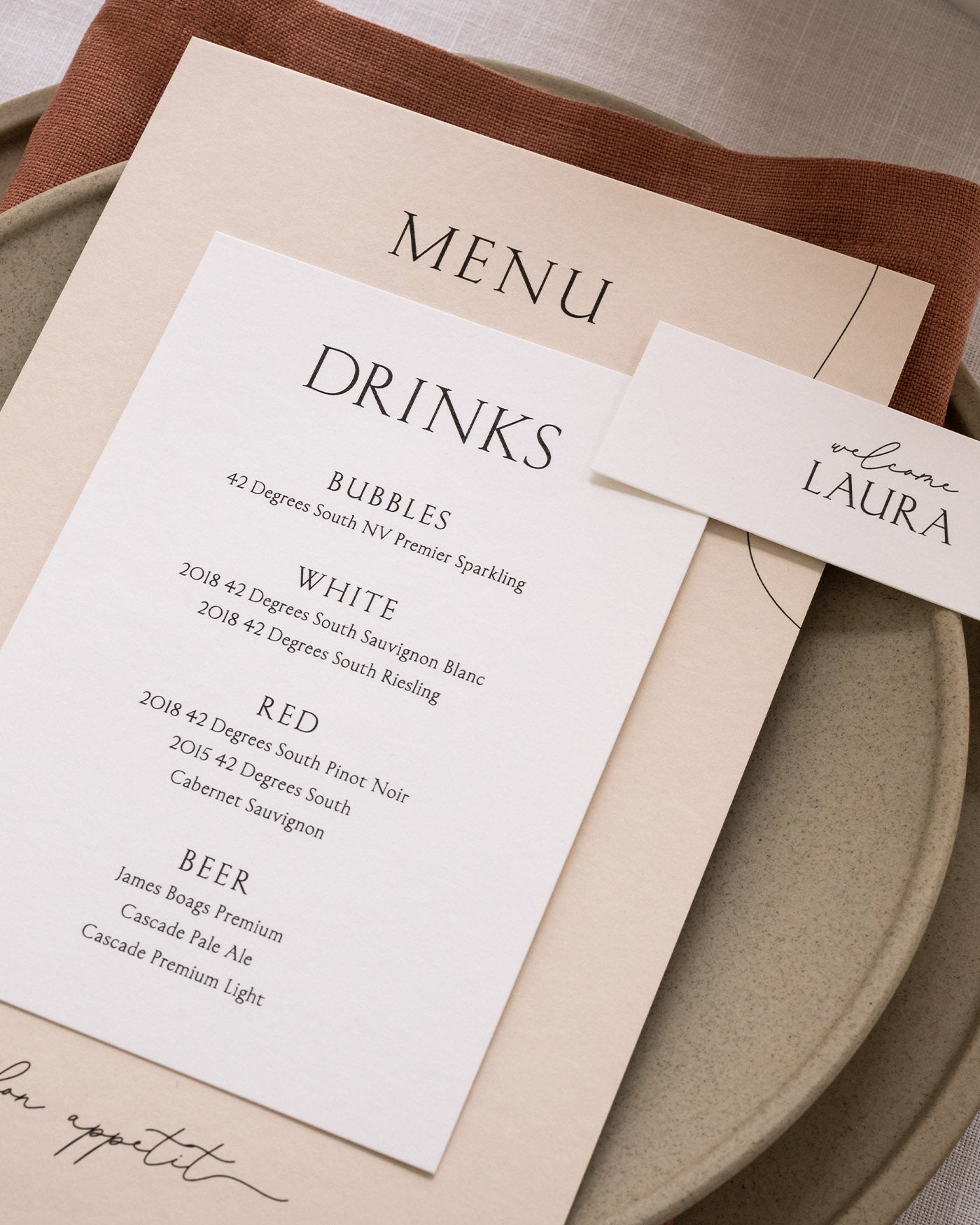 Peppermint Press On the Day Balmoral Menu Package