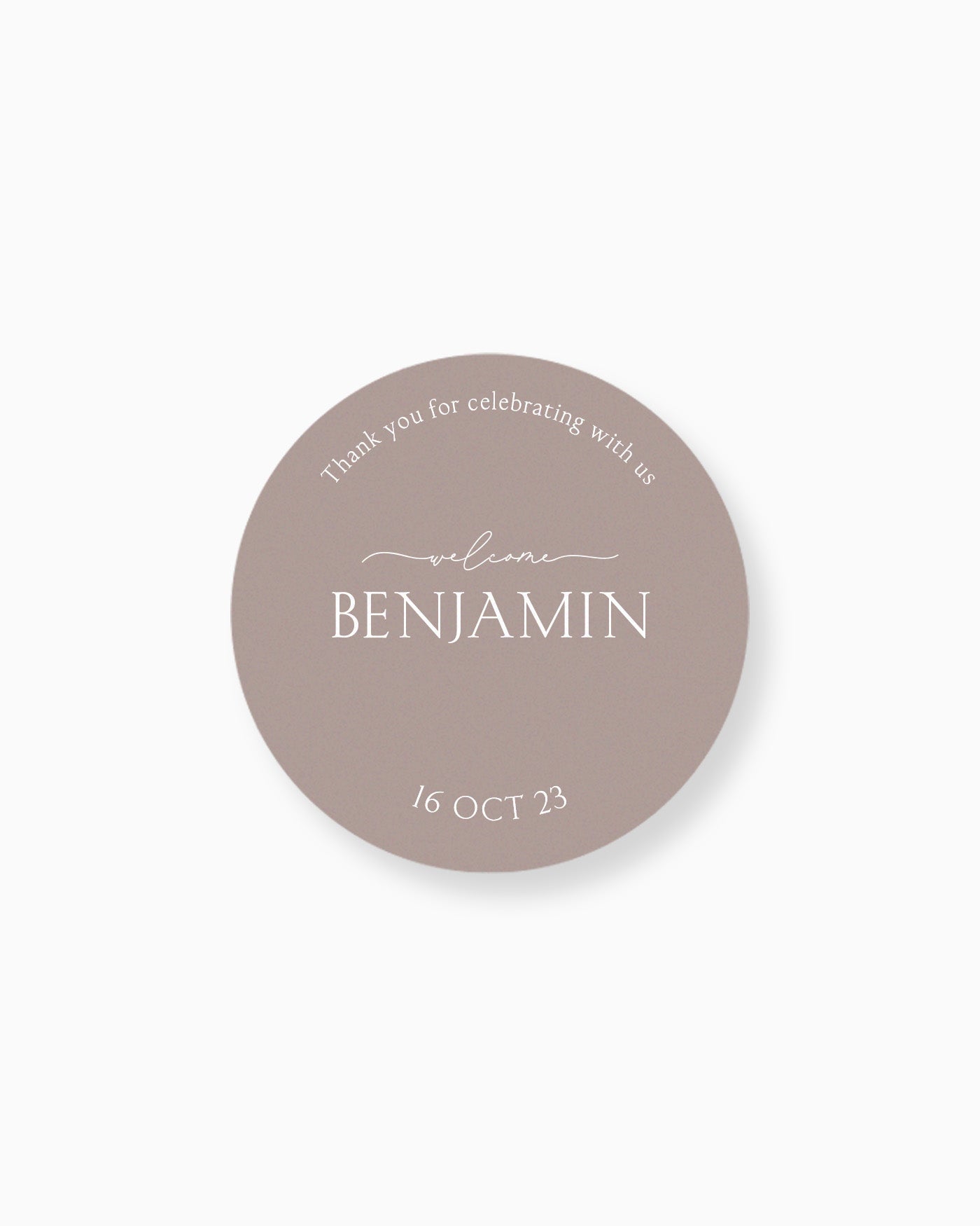 Peppermint Press On the Day Balmoral Place Card Coaster