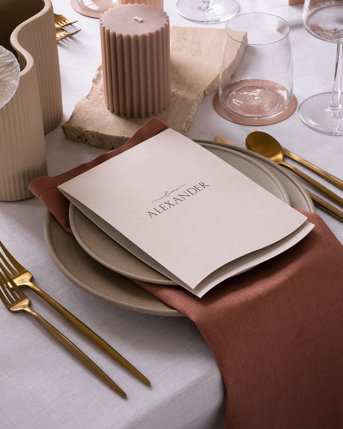 Peppermint Press On the Day Balmoral Statement Menu