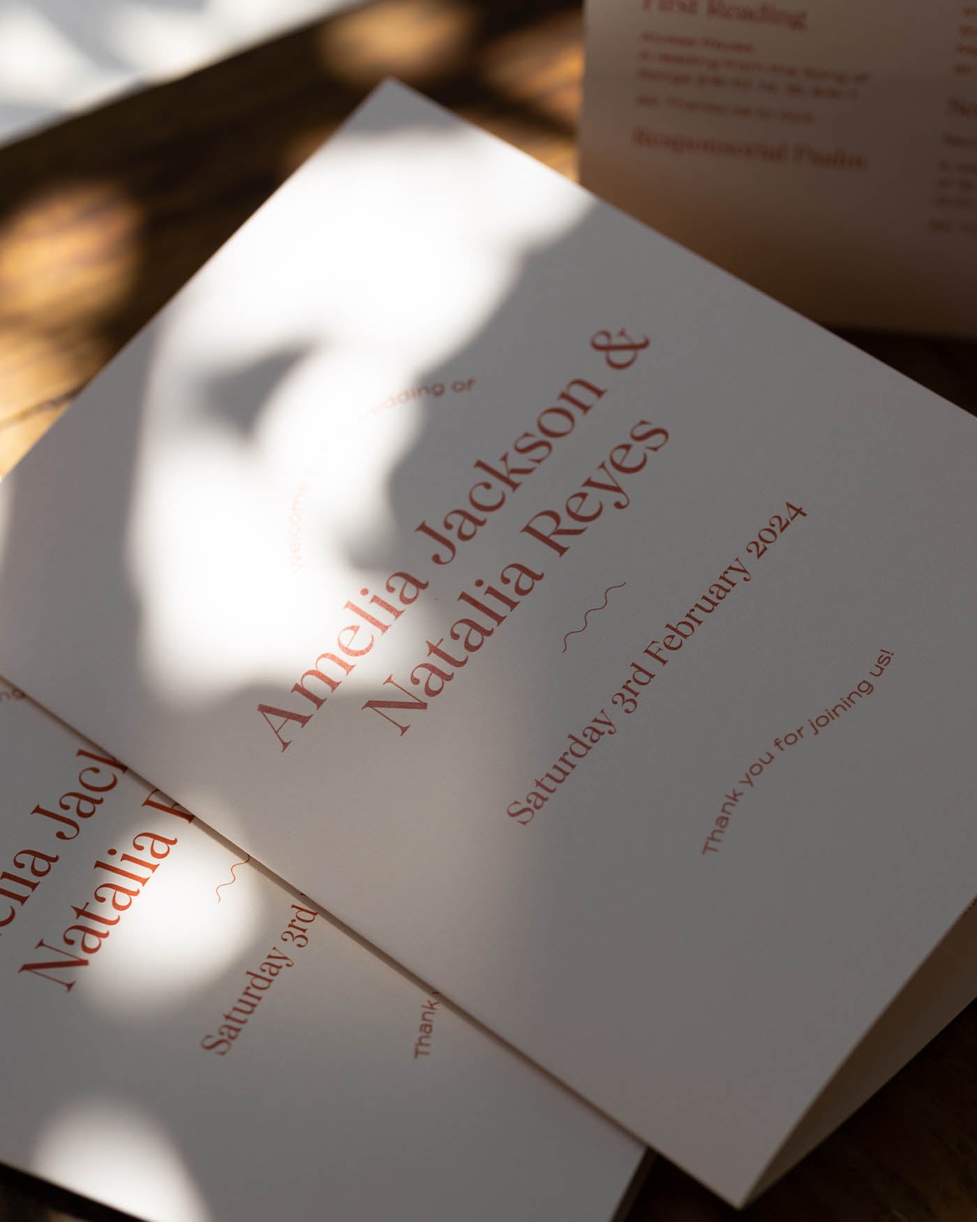 Peppermint Press On the Day Wave Ceremony Booklet