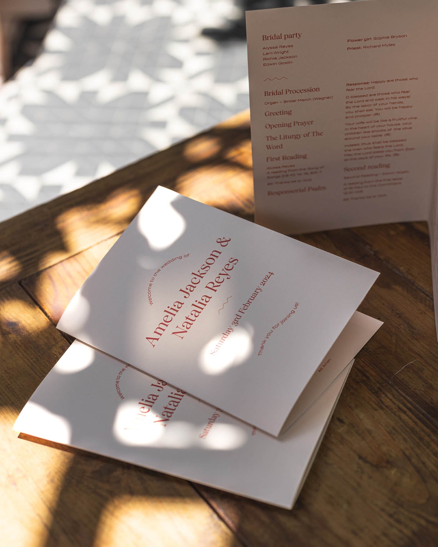 Peppermint Press On the Day Wave Ceremony Booklet