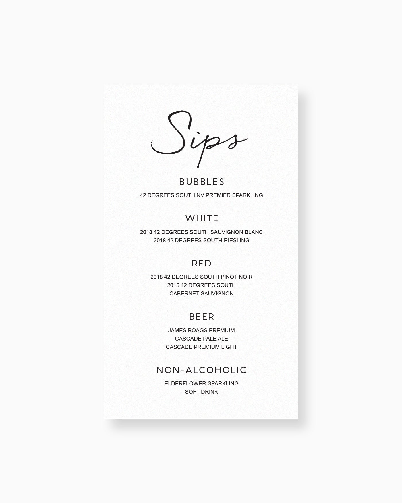 Peppermint Press On the Day Clair Drinks Menu