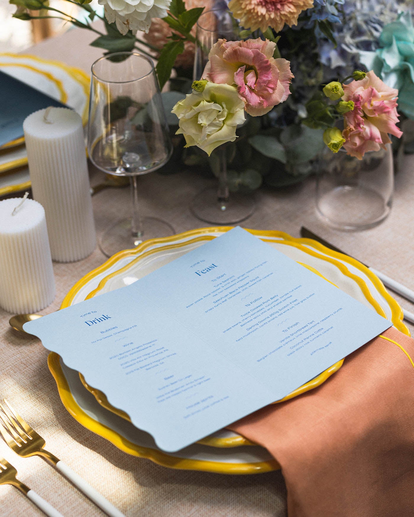 Peppermint Press On the Day Wave Folding Menu