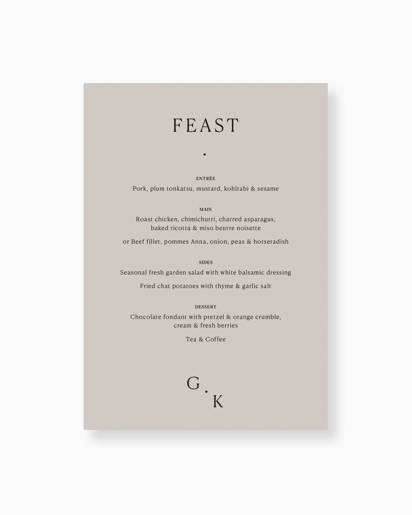 Peppermint Press On the Day Georgia Menu