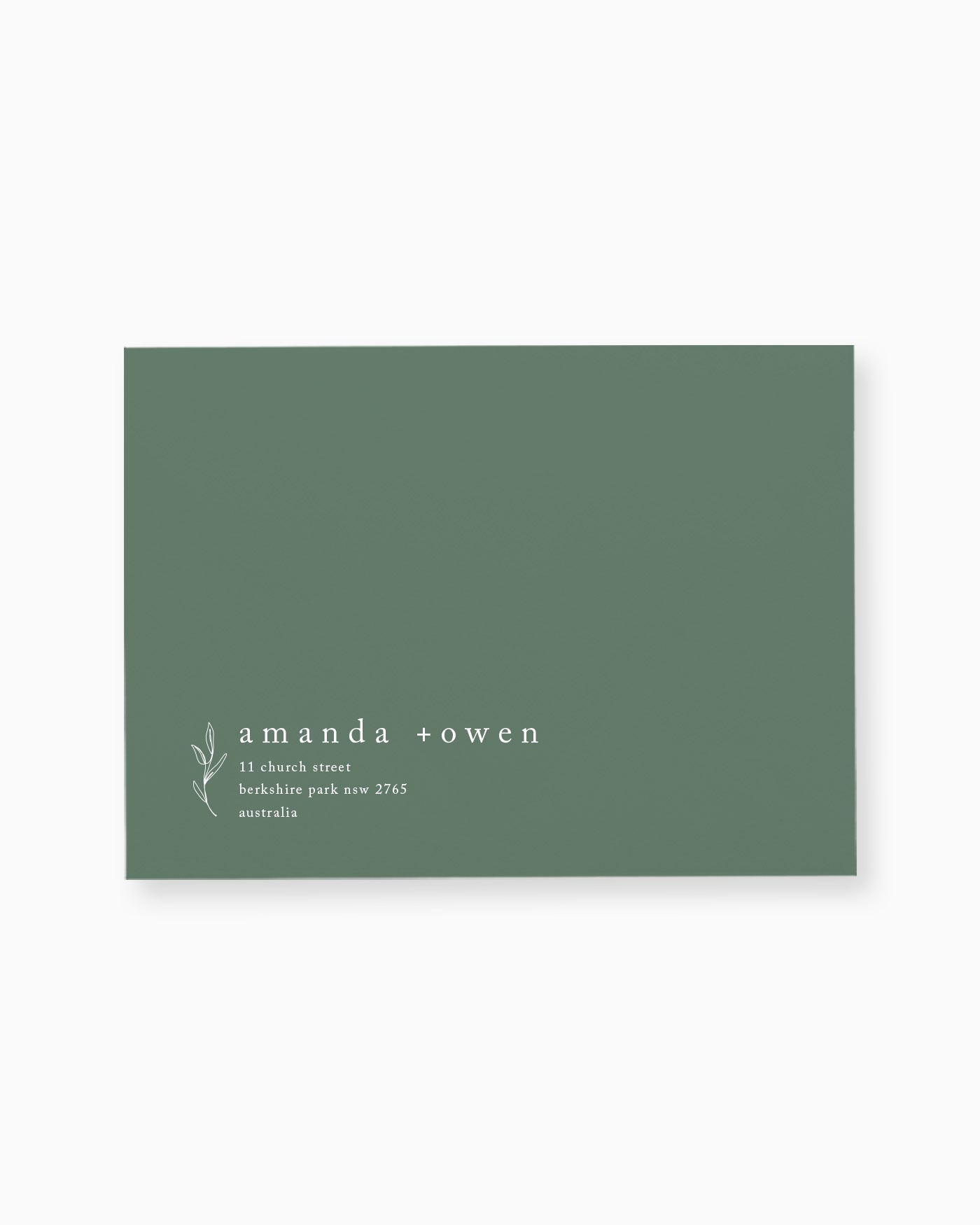 Peppermint Press Stationery Suite Habitat Envelope Printing