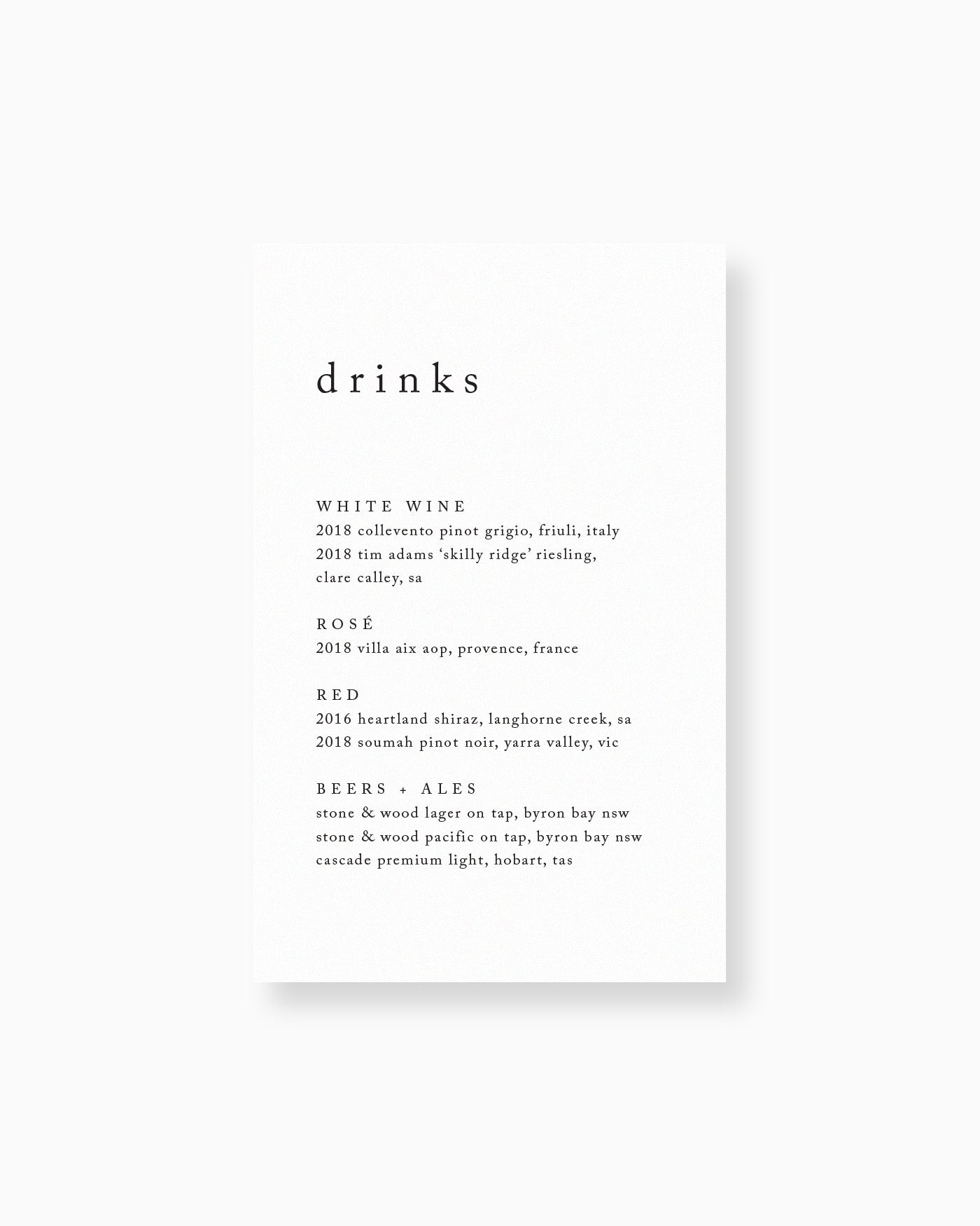 Peppermint Press On the Day Habitat Drinks Menu