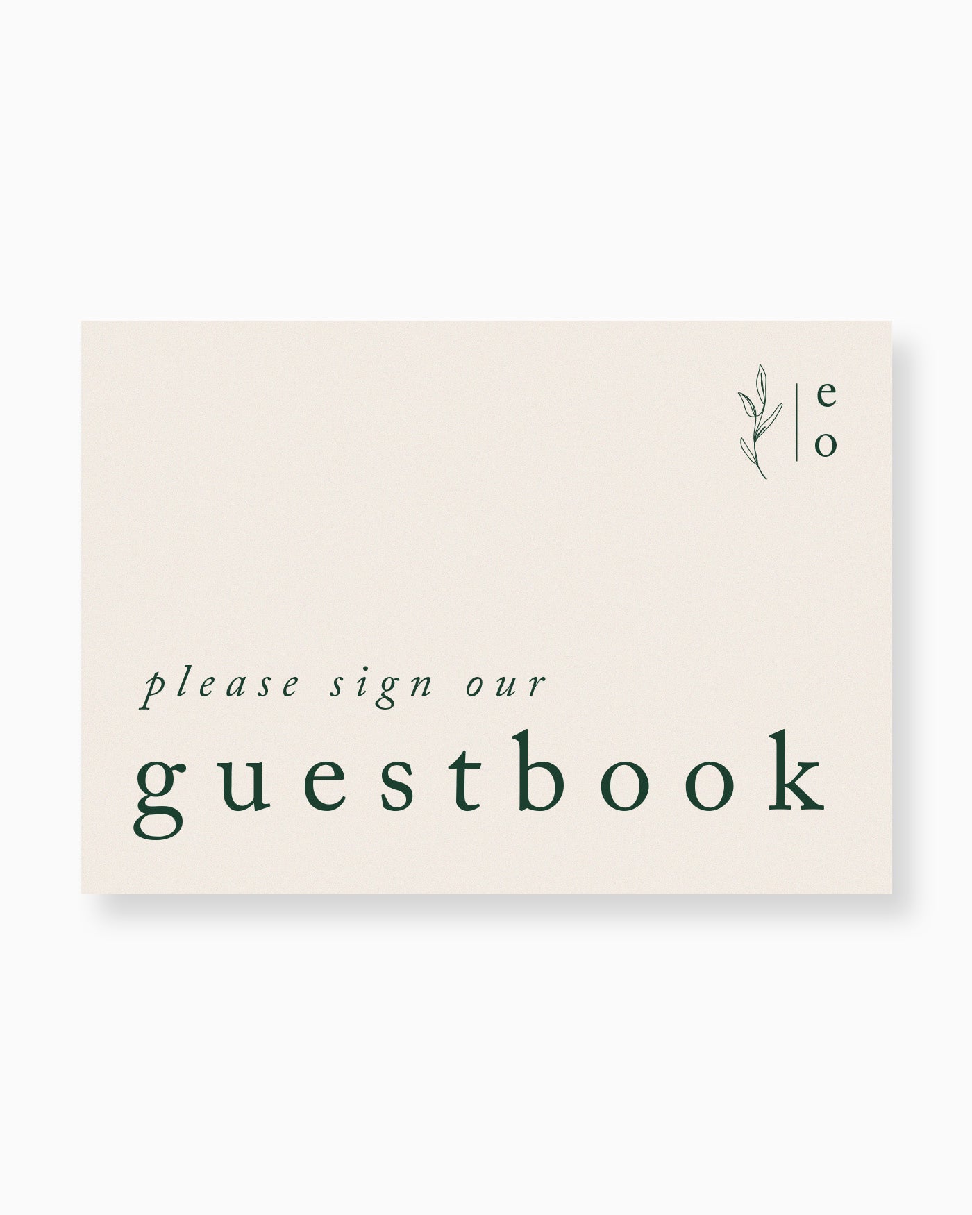 Peppermint Press On the Day Habitat Medium Signage