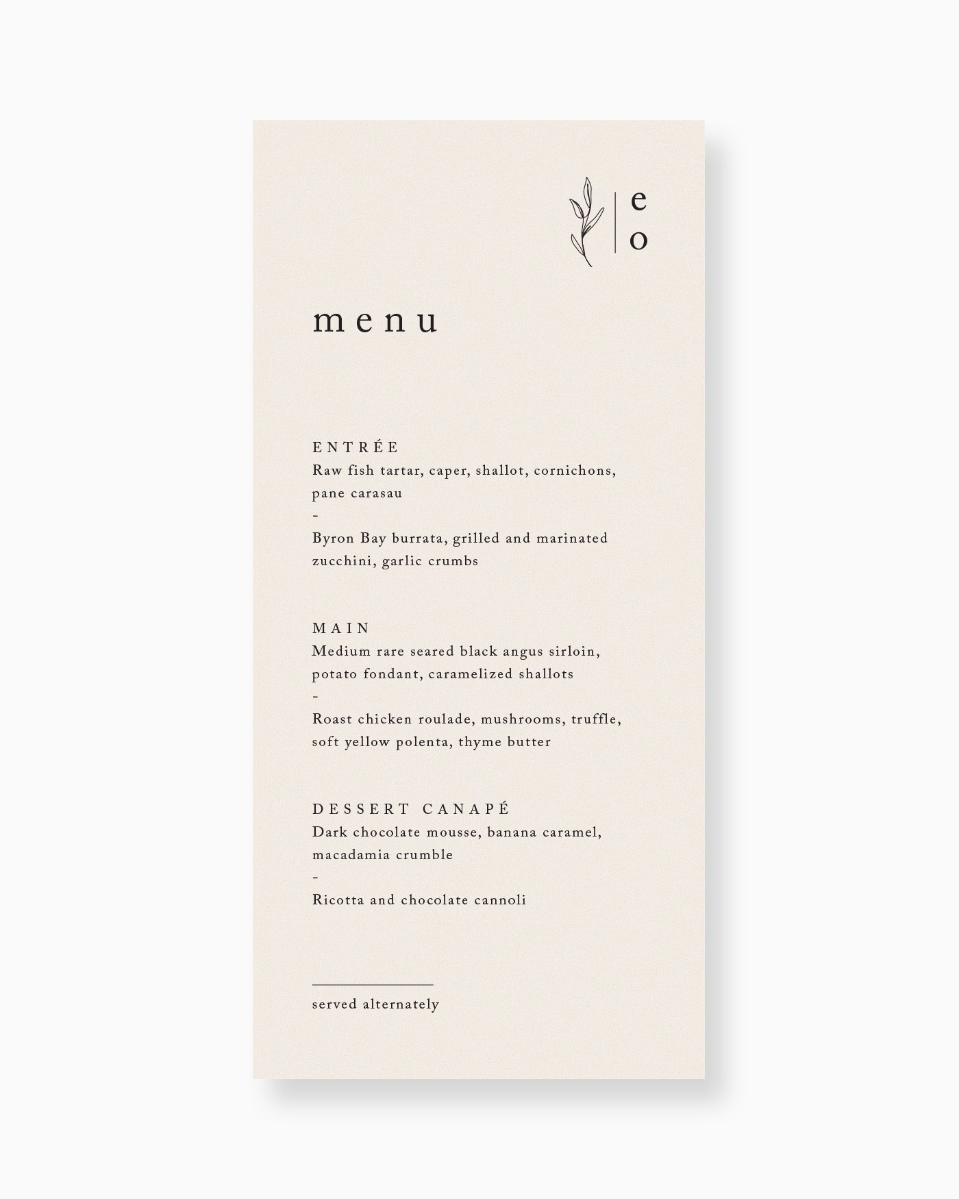 Peppermint Press On the Day Habitat Menu