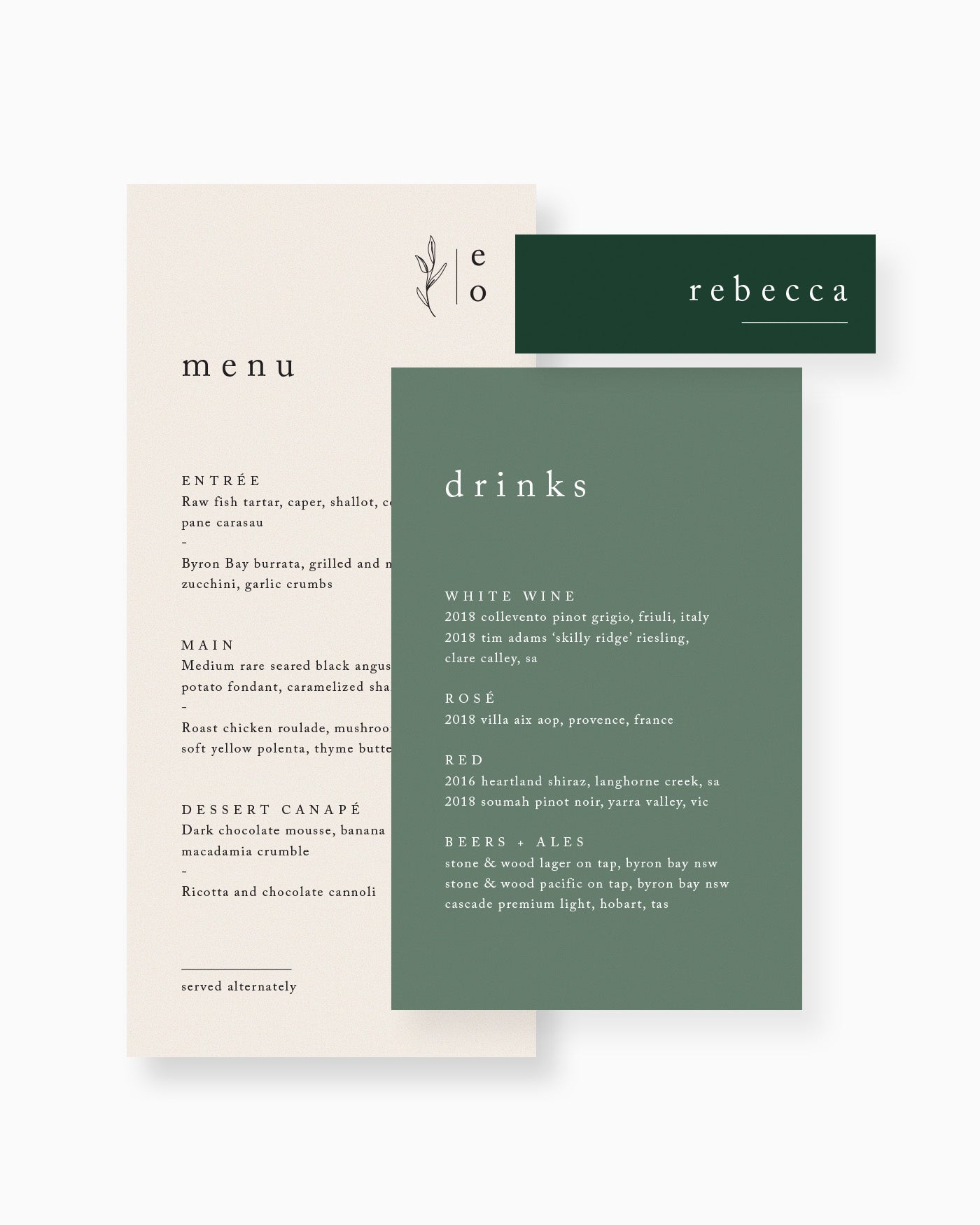 Peppermint Press On the Day Habitat Menu Package