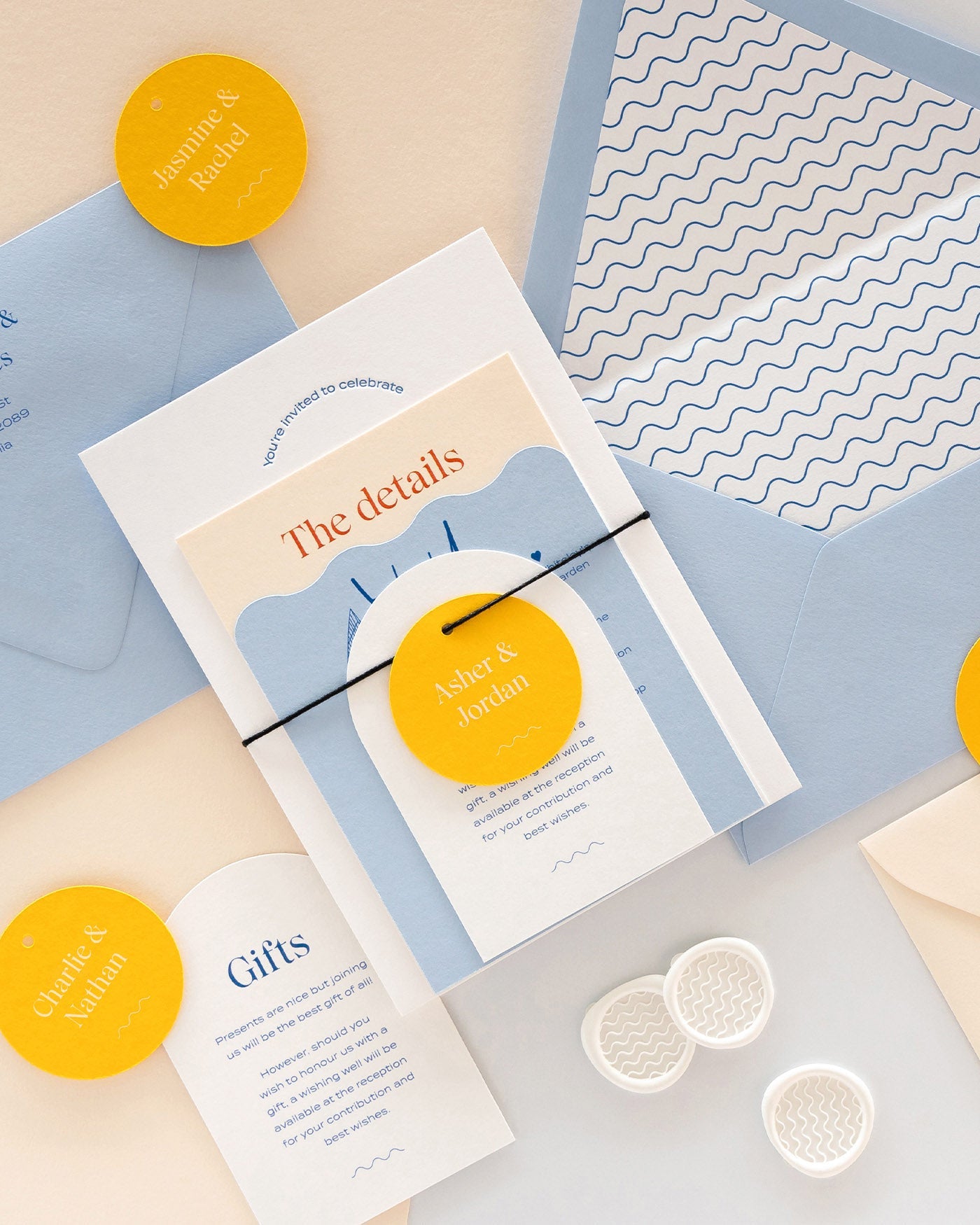 Peppermint Press Stationery Suite Wave Wax Seal