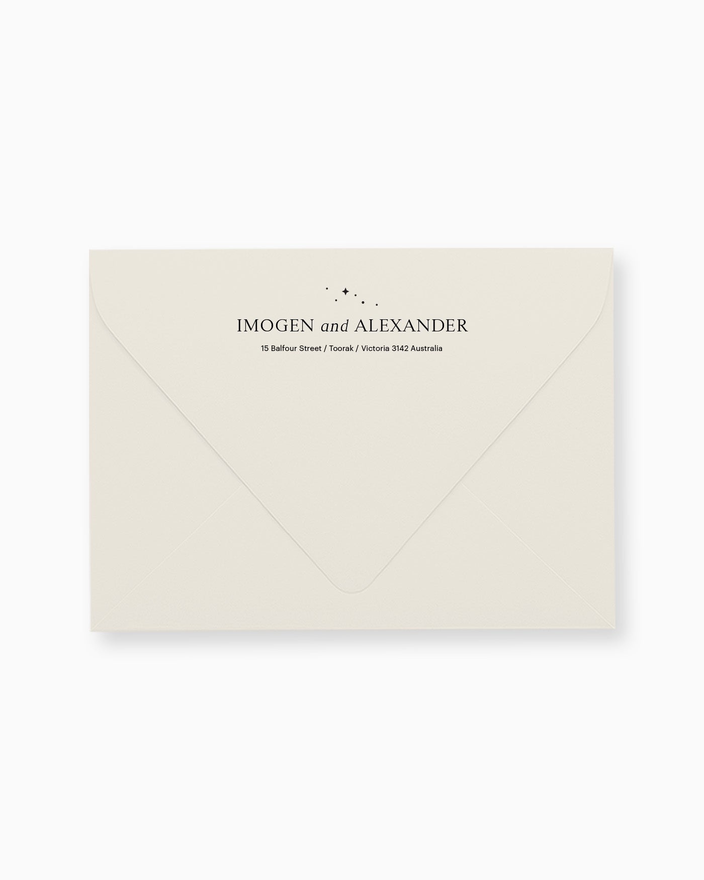 Peppermint Press Stationery Suite Luna Envelope Printing