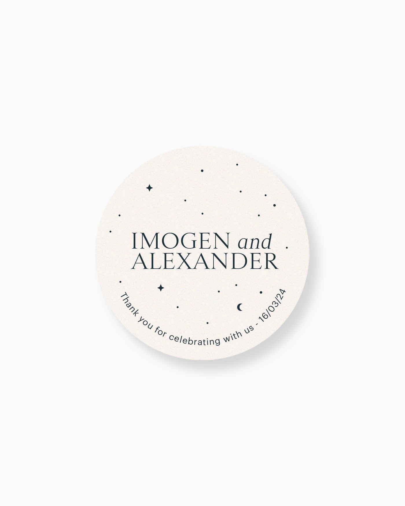 Peppermint Press On the Day Luna Keepsake Coaster