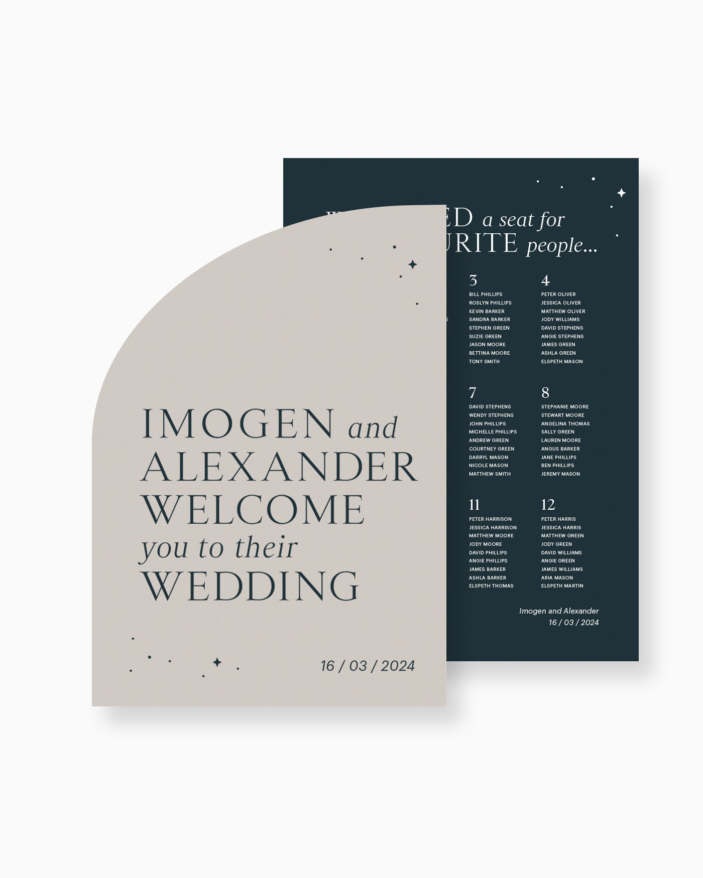 Peppermint Press On the Day Luna Large Signage Package