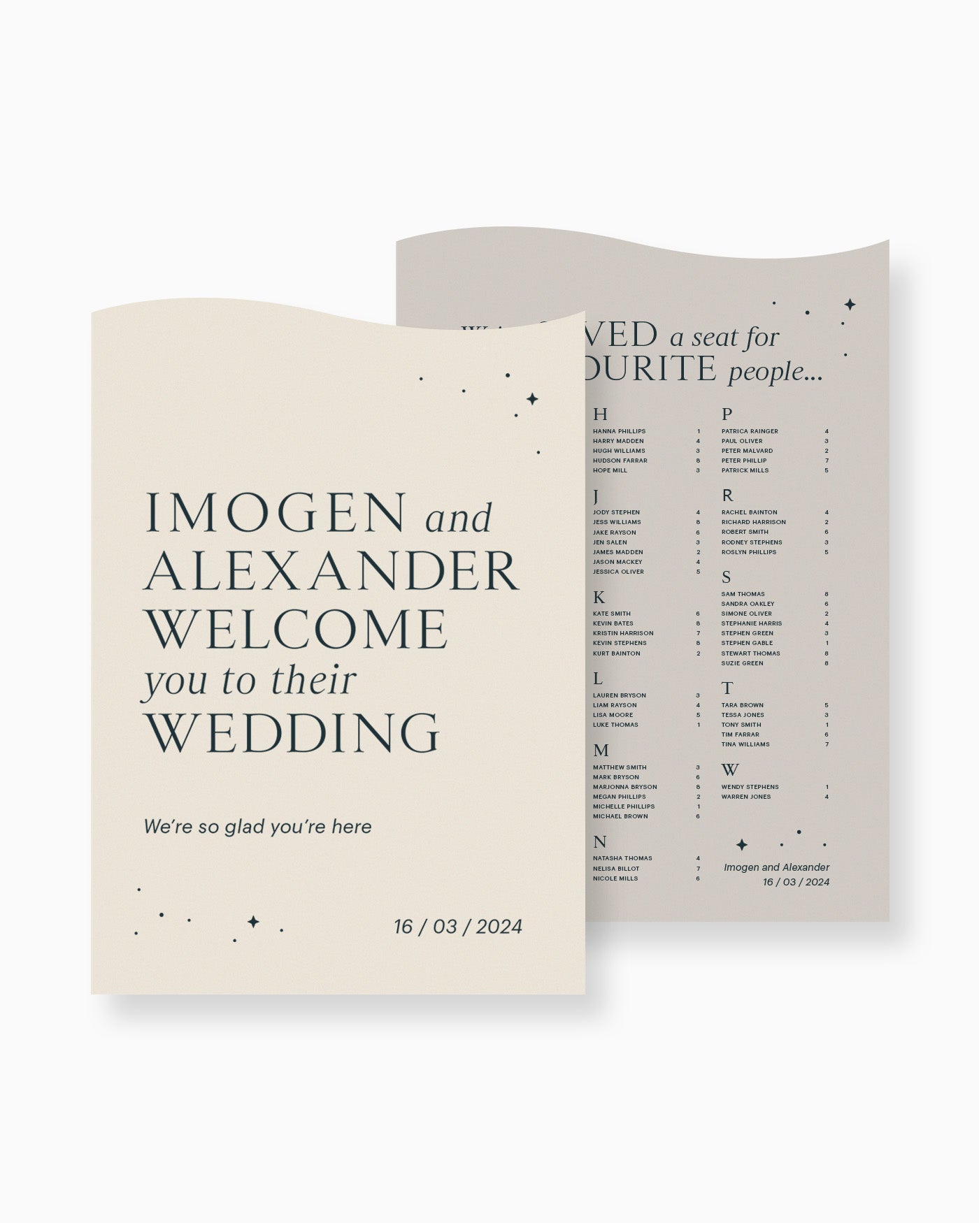 Peppermint Press On the Day Luna Large Signage Package