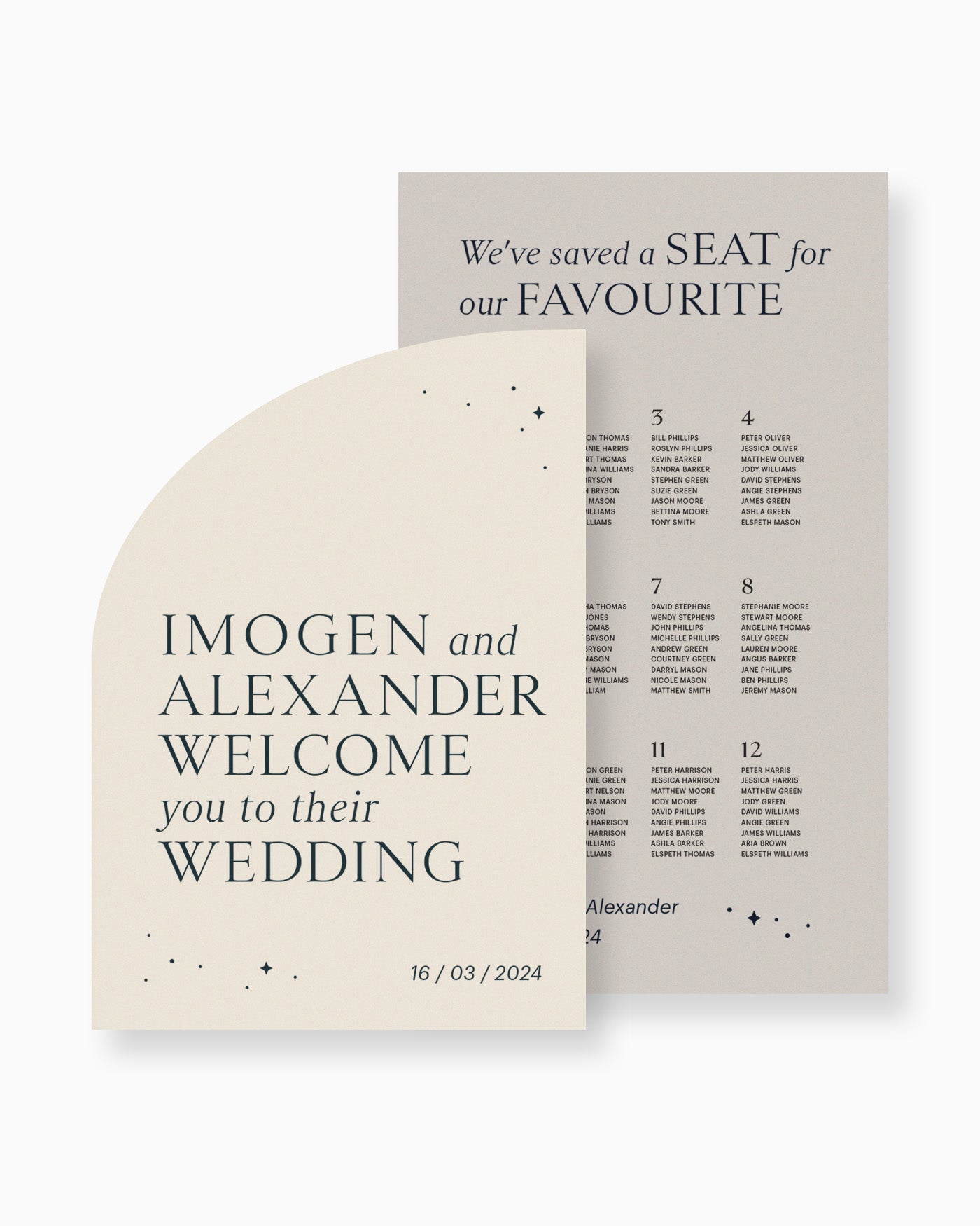 Peppermint Press On the Day Luna Large Signage Package