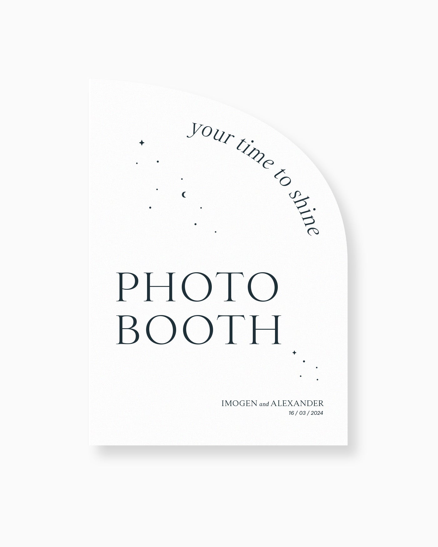 Peppermint Press On the Day Luna Medium Signage