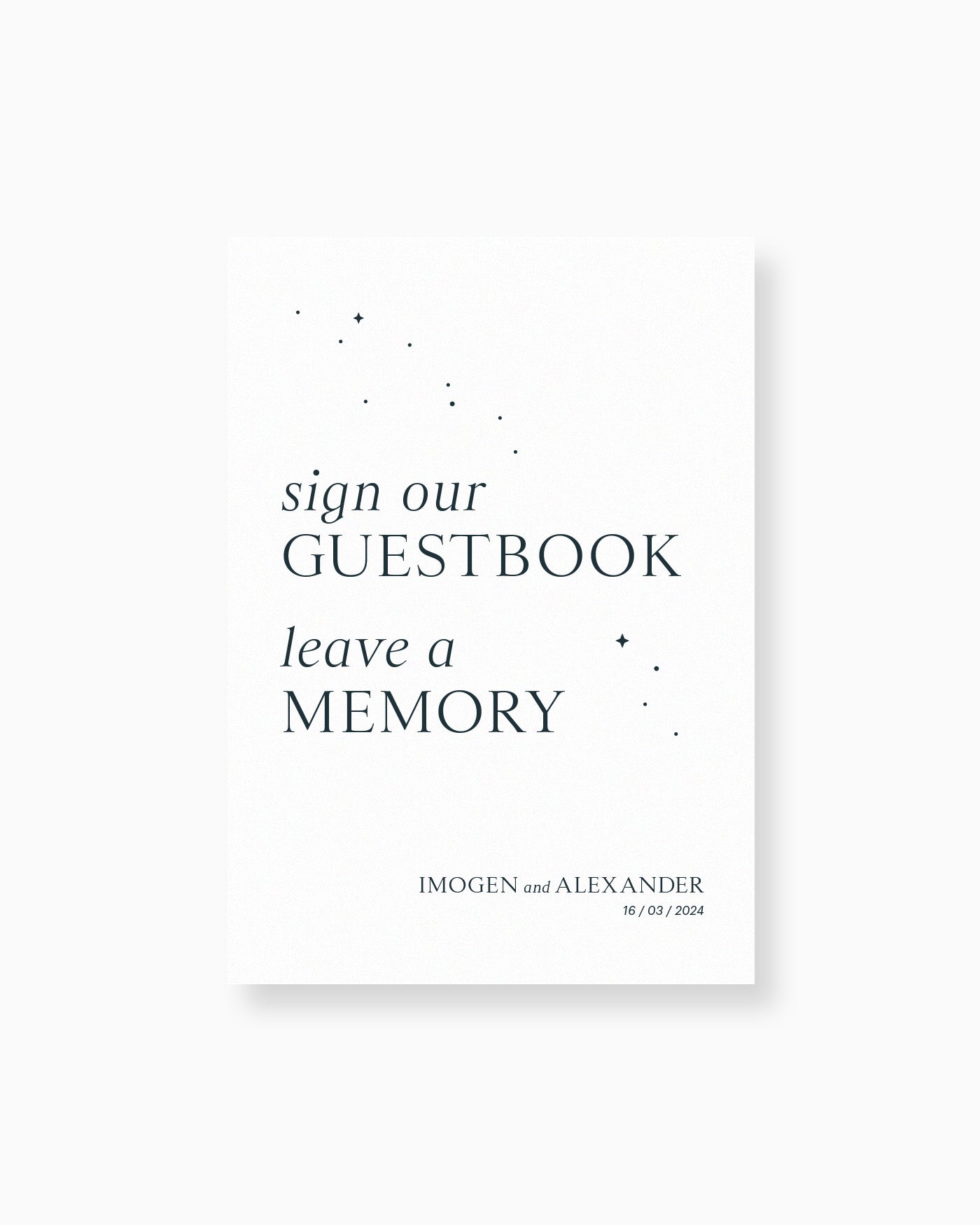 Peppermint Press On the Day Luna Small Signage