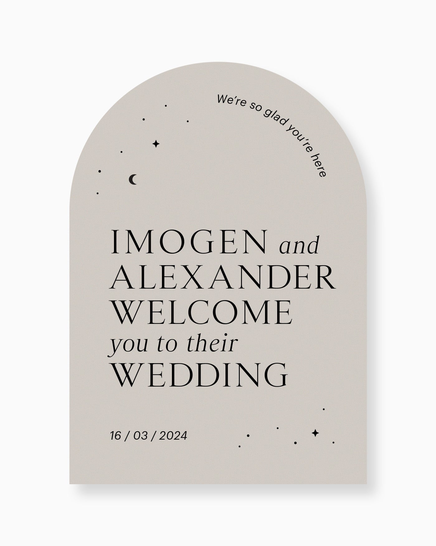 Peppermint Press On the Day Luna Welcome Sign