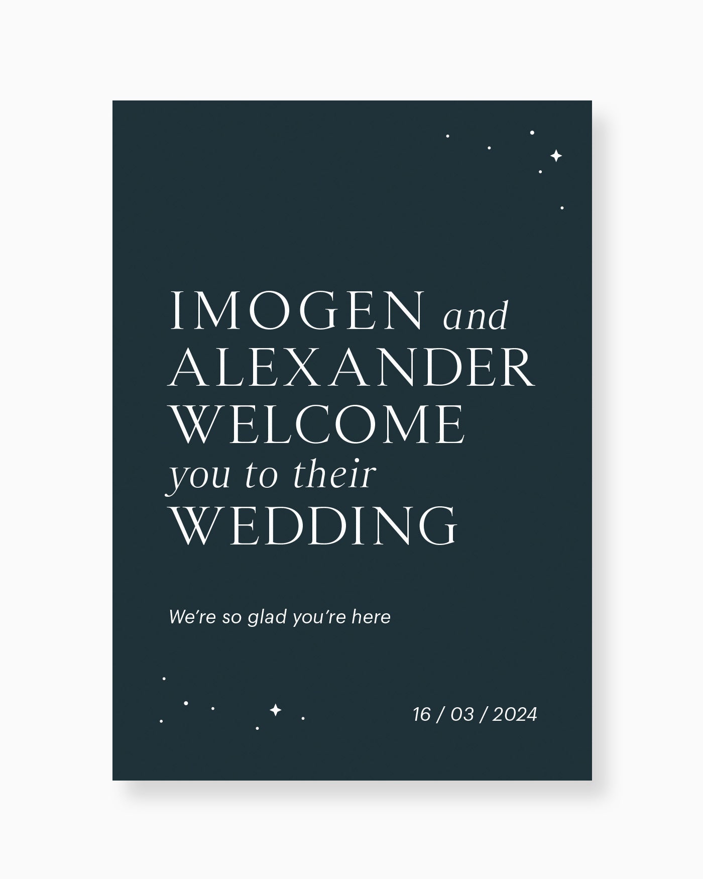 Peppermint Press On the Day Luna Welcome Sign