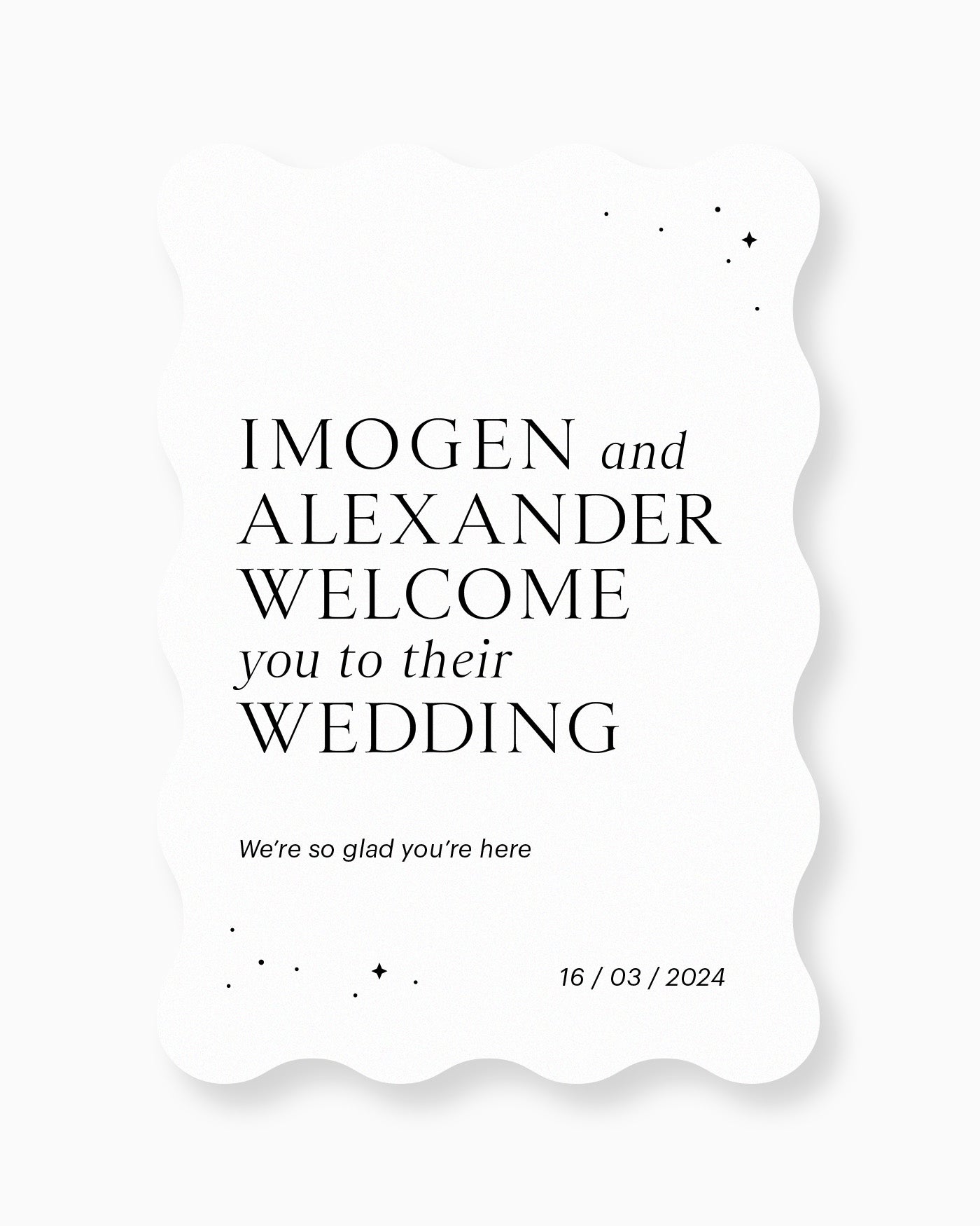 Peppermint Press On the Day Luna Welcome Sign