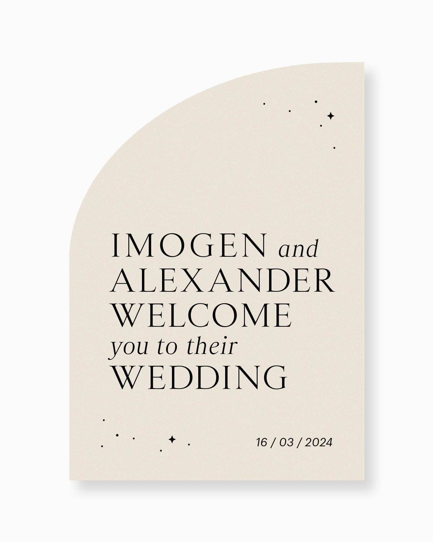 Peppermint Press On the Day Luna Welcome Sign