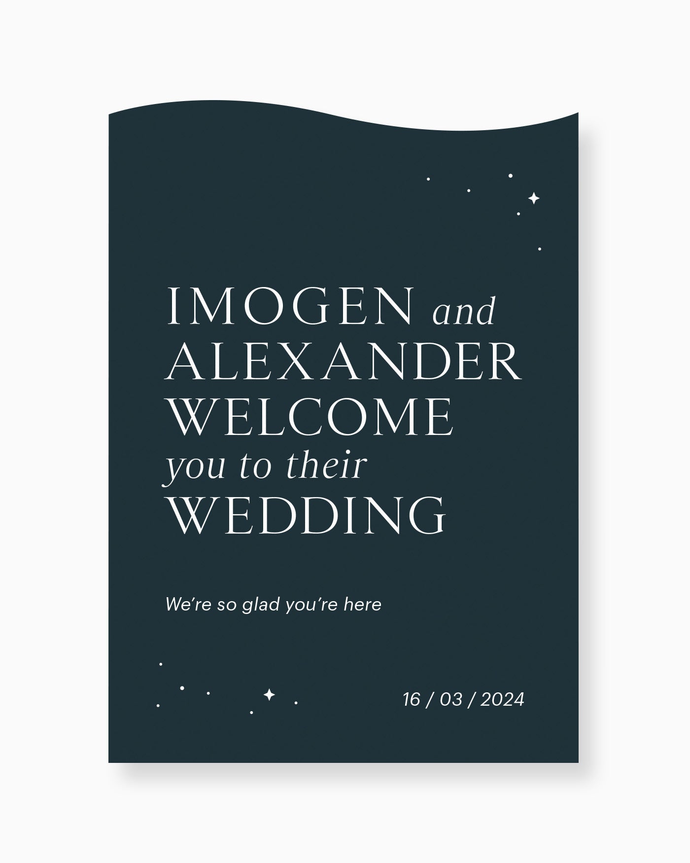 Peppermint Press On the Day Luna Welcome Sign