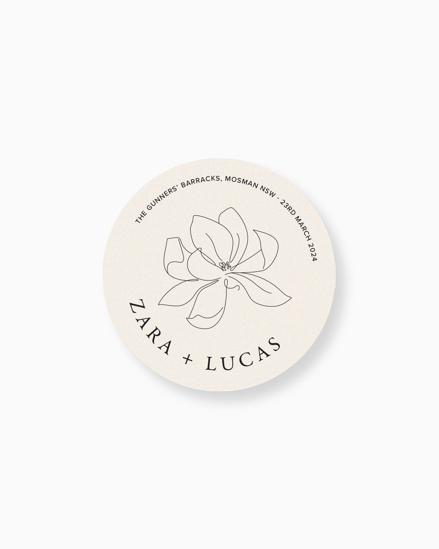 Peppermint Press On the Day Magnolia Keepsake Coaster