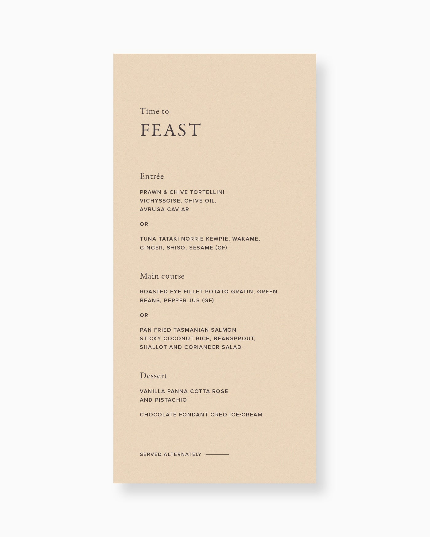 Peppermint Press On the Day Magnolia Menu