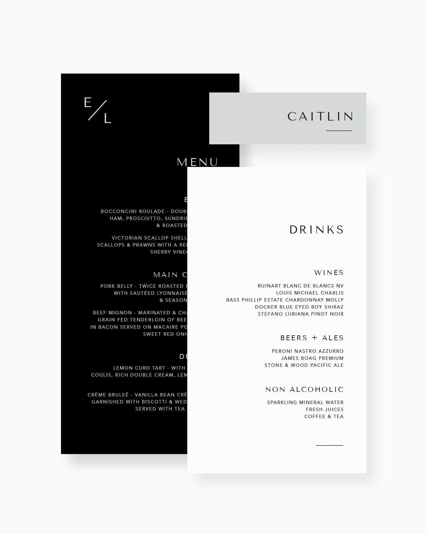 Peppermint Press On the Day Melbourne Menu Package