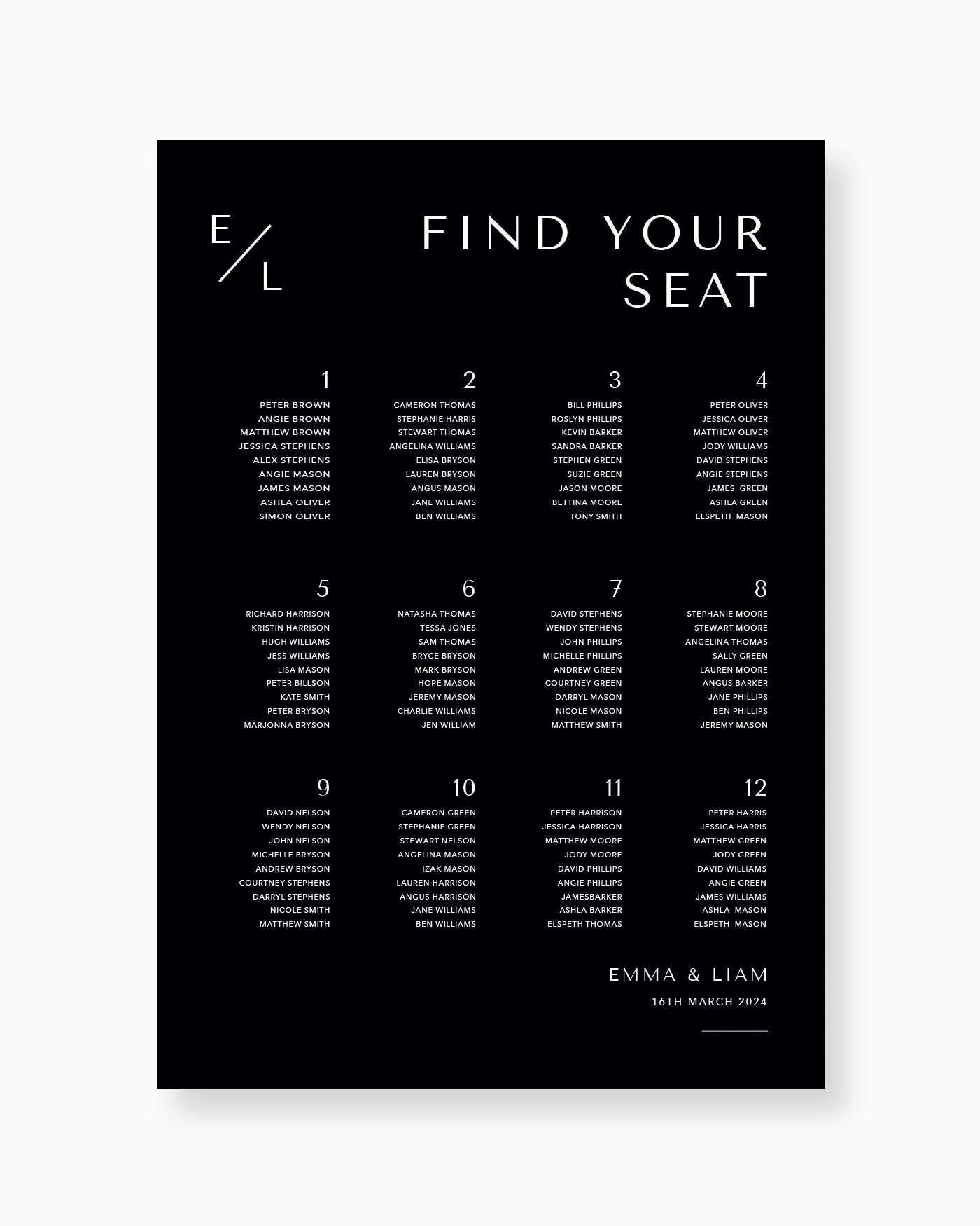 Peppermint Press On the Day Melbourne Seating Chart