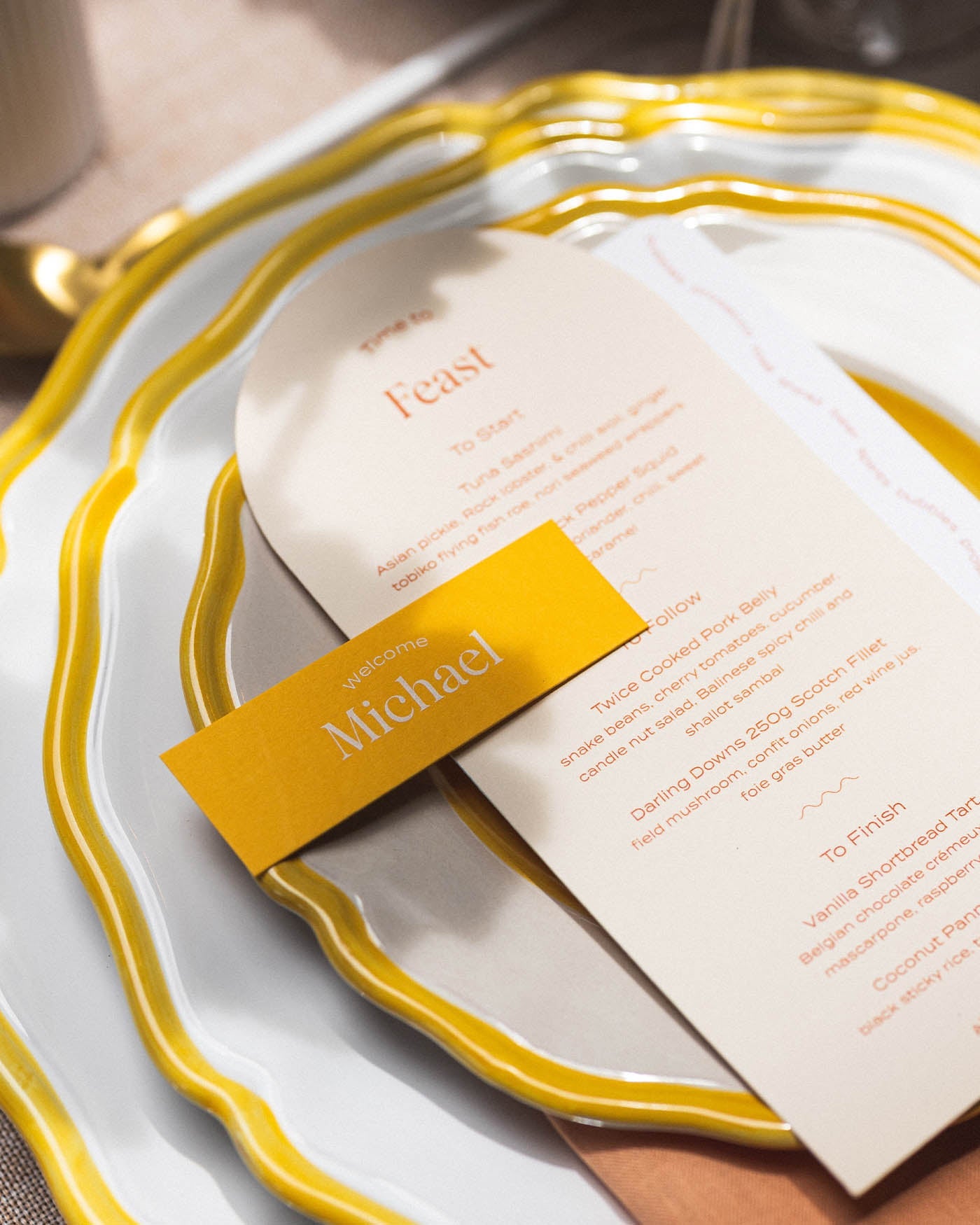 Peppermint Press On the Day Wave Menu Package