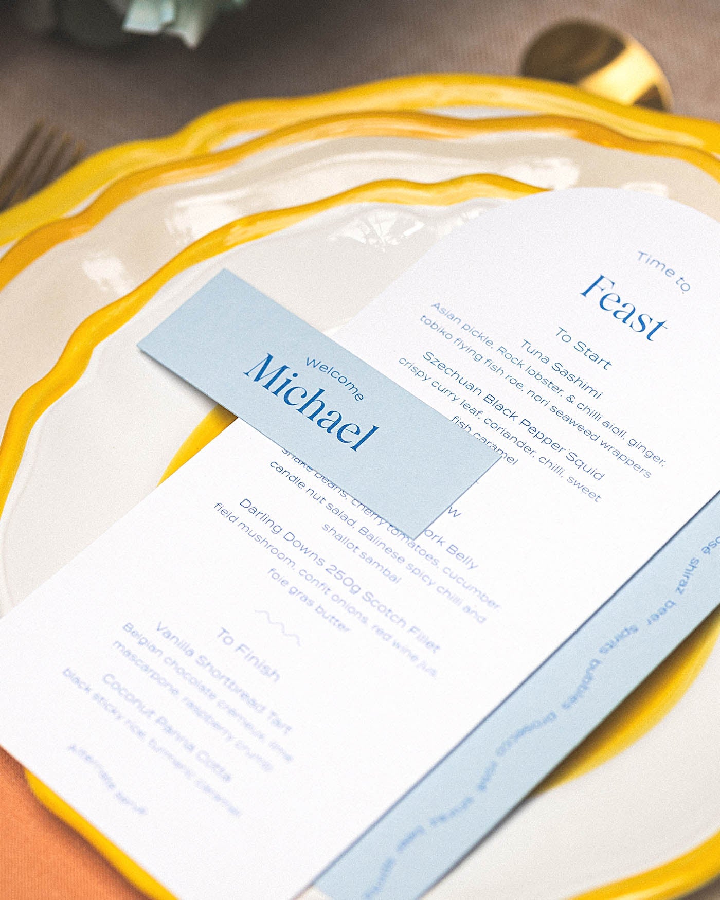 Peppermint Press On the Day Wave Menu Package