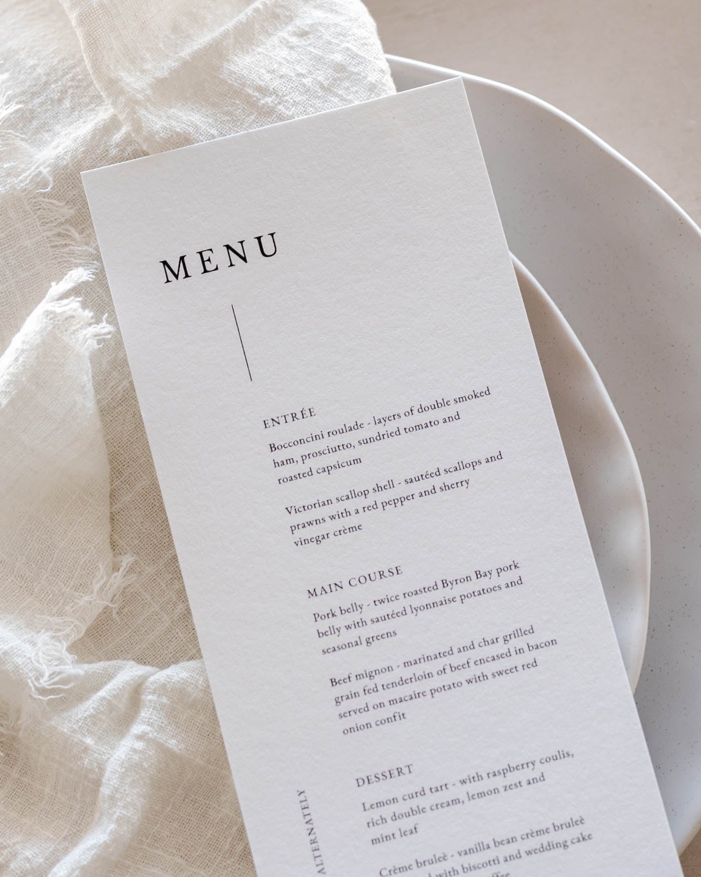 Peppermint Press On the Day Milan Menu