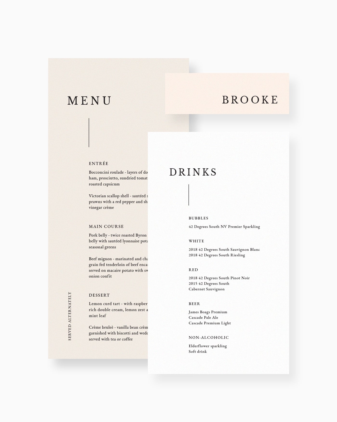 Peppermint Press On the Day Milan Menu Package