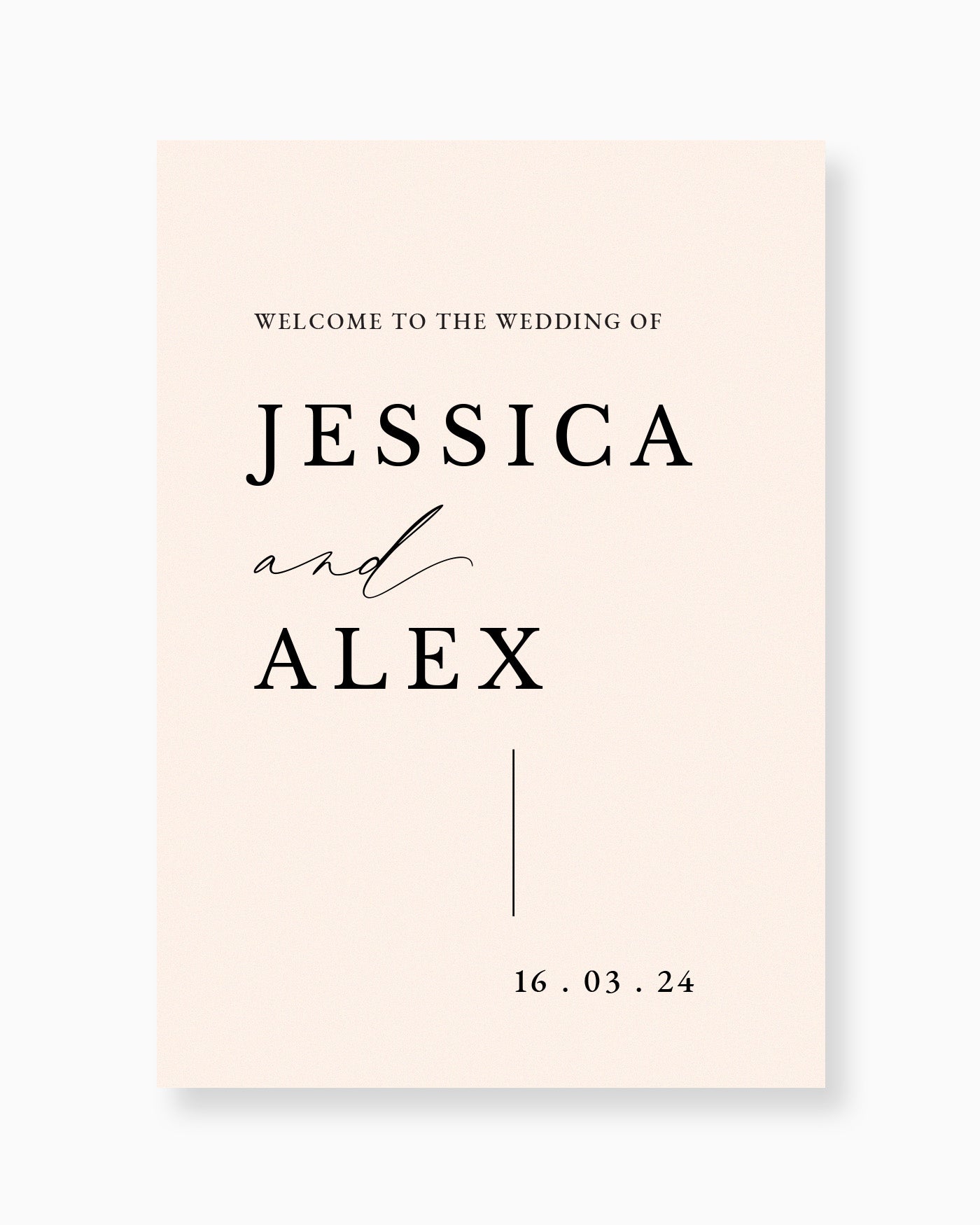 Peppermint Press On the Day Milan Welcome Sign