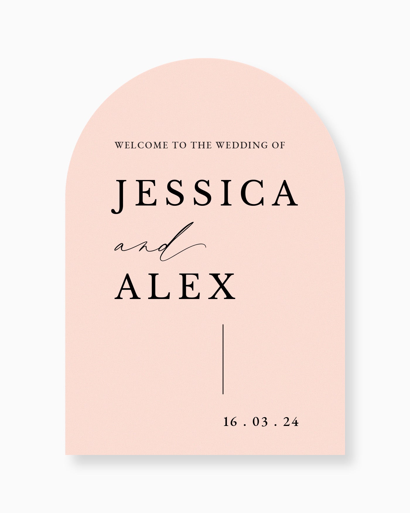 Peppermint Press On the Day Milan Welcome Sign