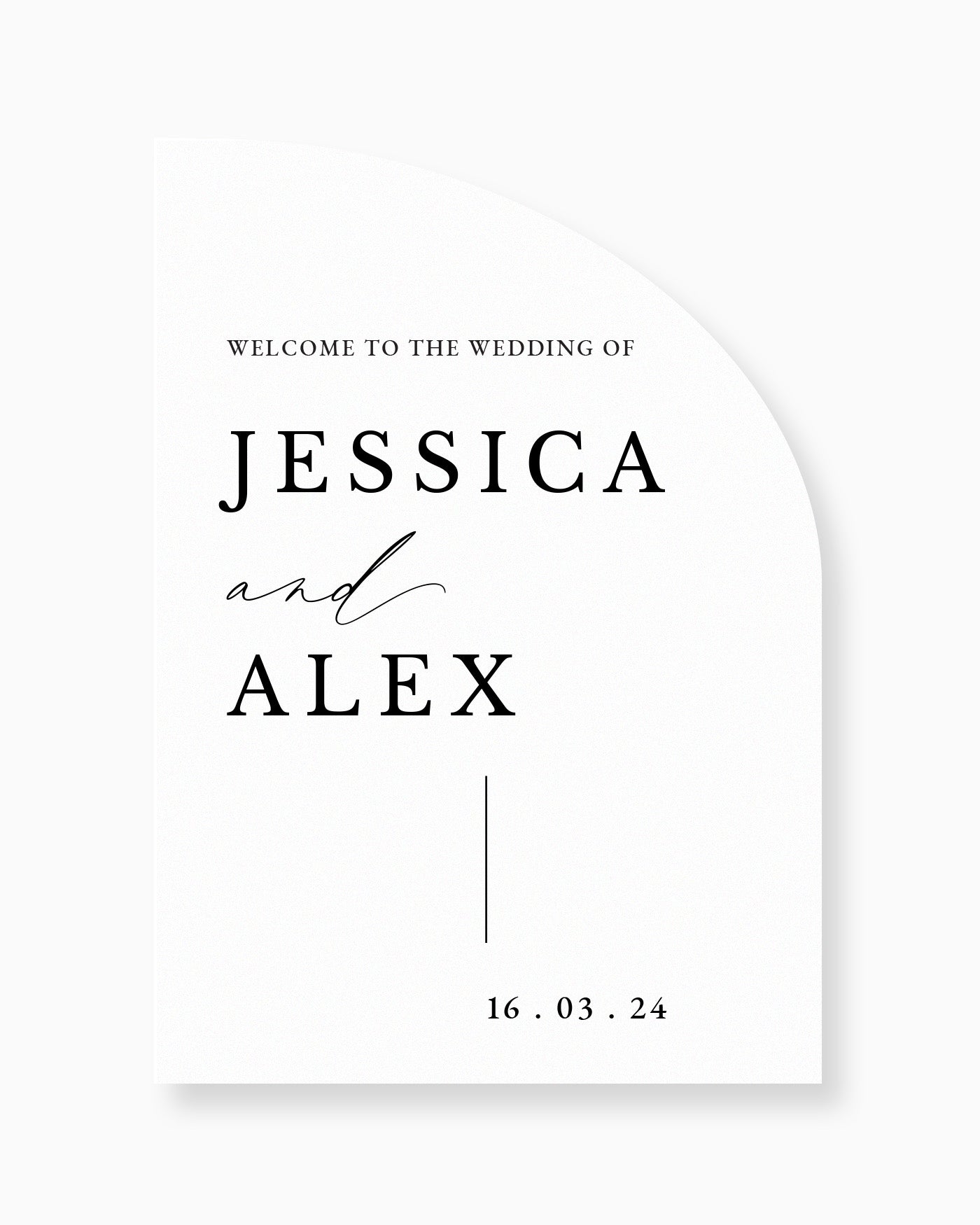 Peppermint Press On the Day Milan Welcome Sign