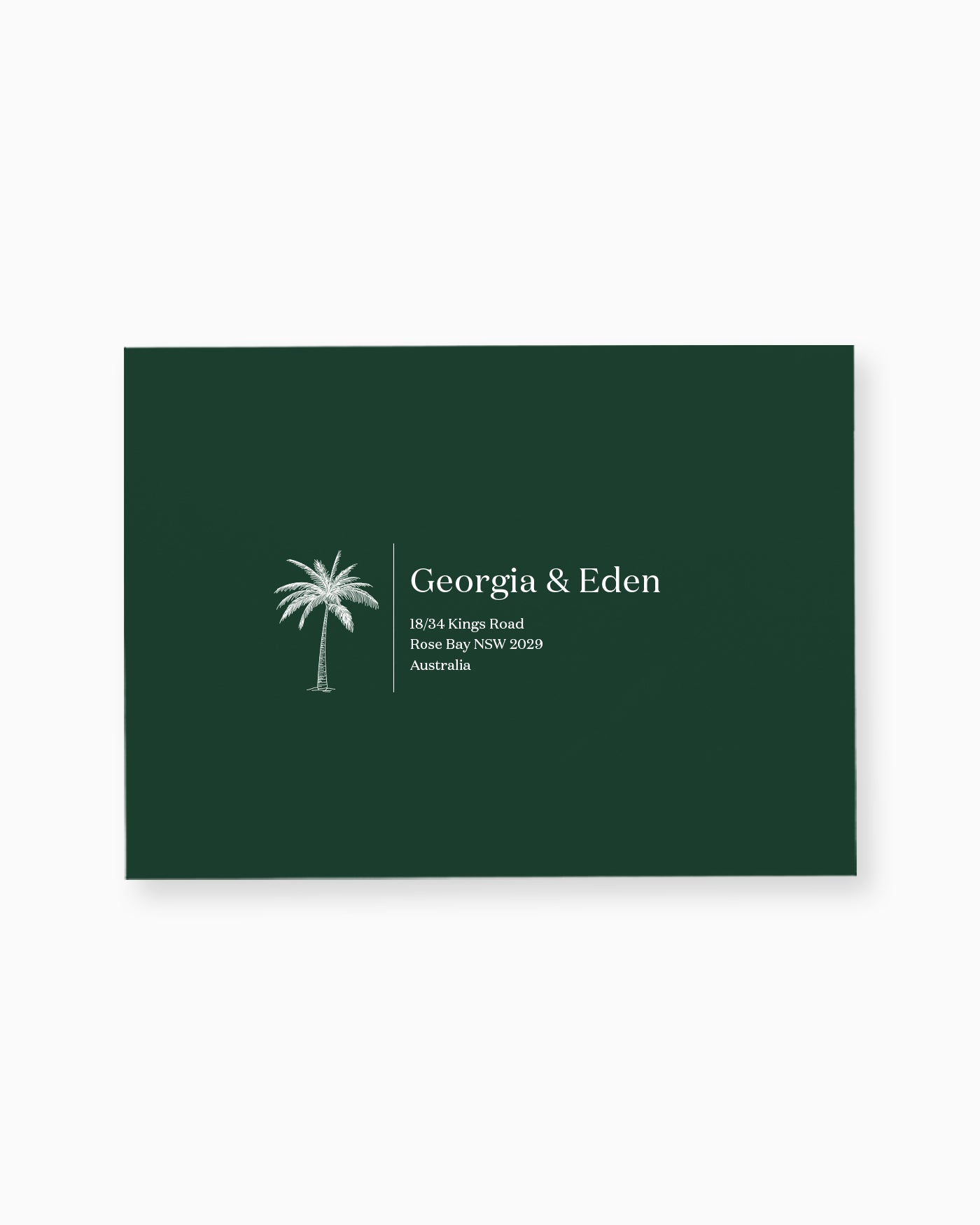 Peppermint Press Stationery Suite Narrative Envelope Printing