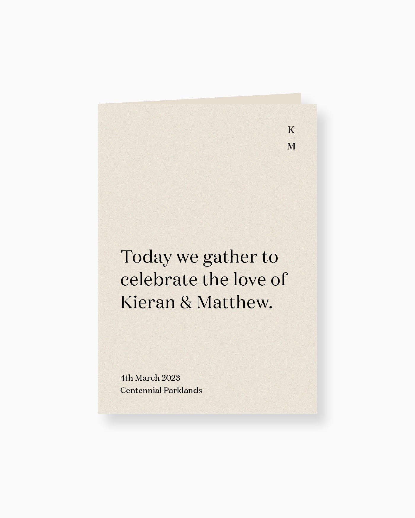 Peppermint Press On the Day Narrative Ceremony Booklet