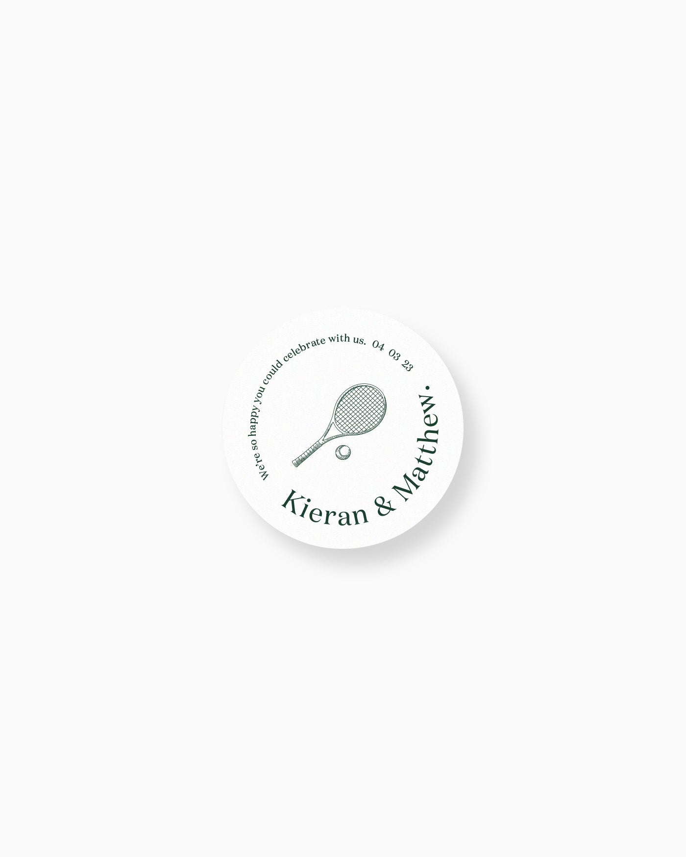 Peppermint Press On the Day Narrative Favour Labels