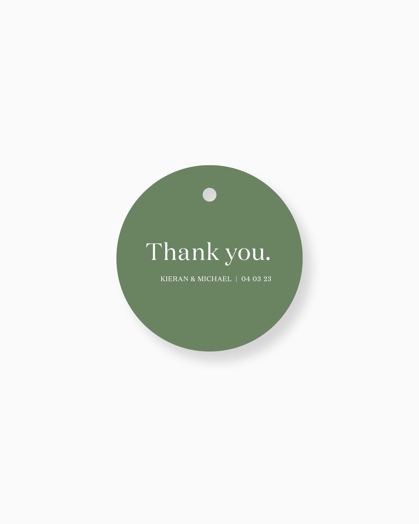 Peppermint Press On the Day Narrative Favour Tag