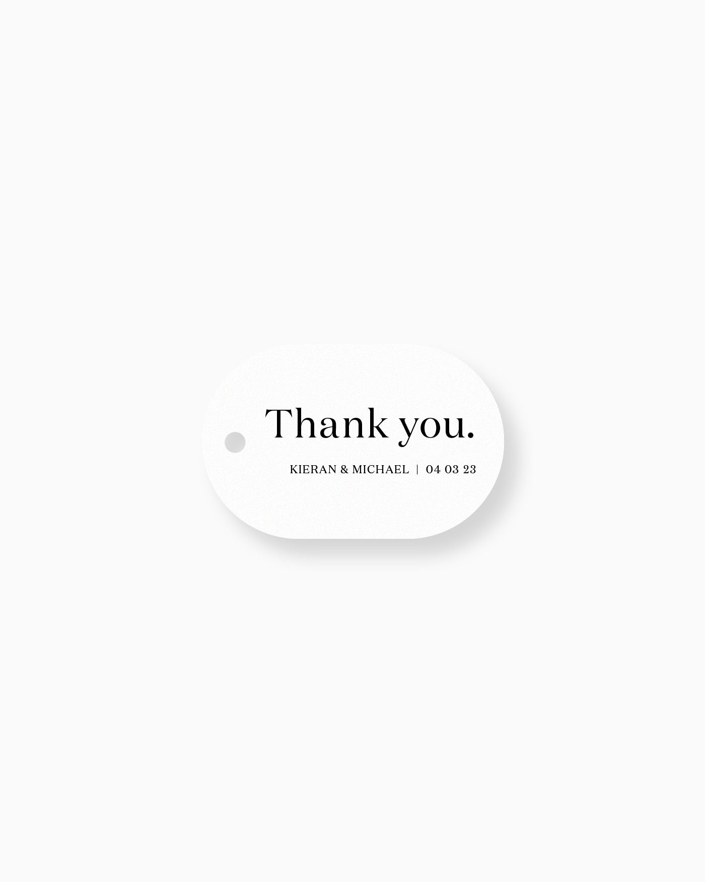 Peppermint Press On the Day Narrative Favour Tag
