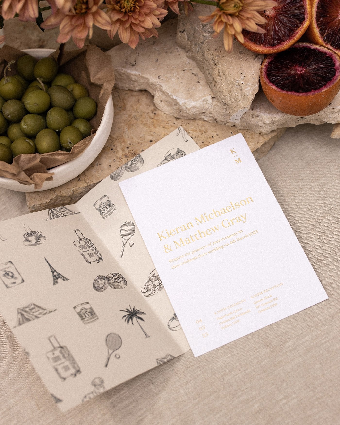 Peppermint Press Stationery Suite Narrative Invitation