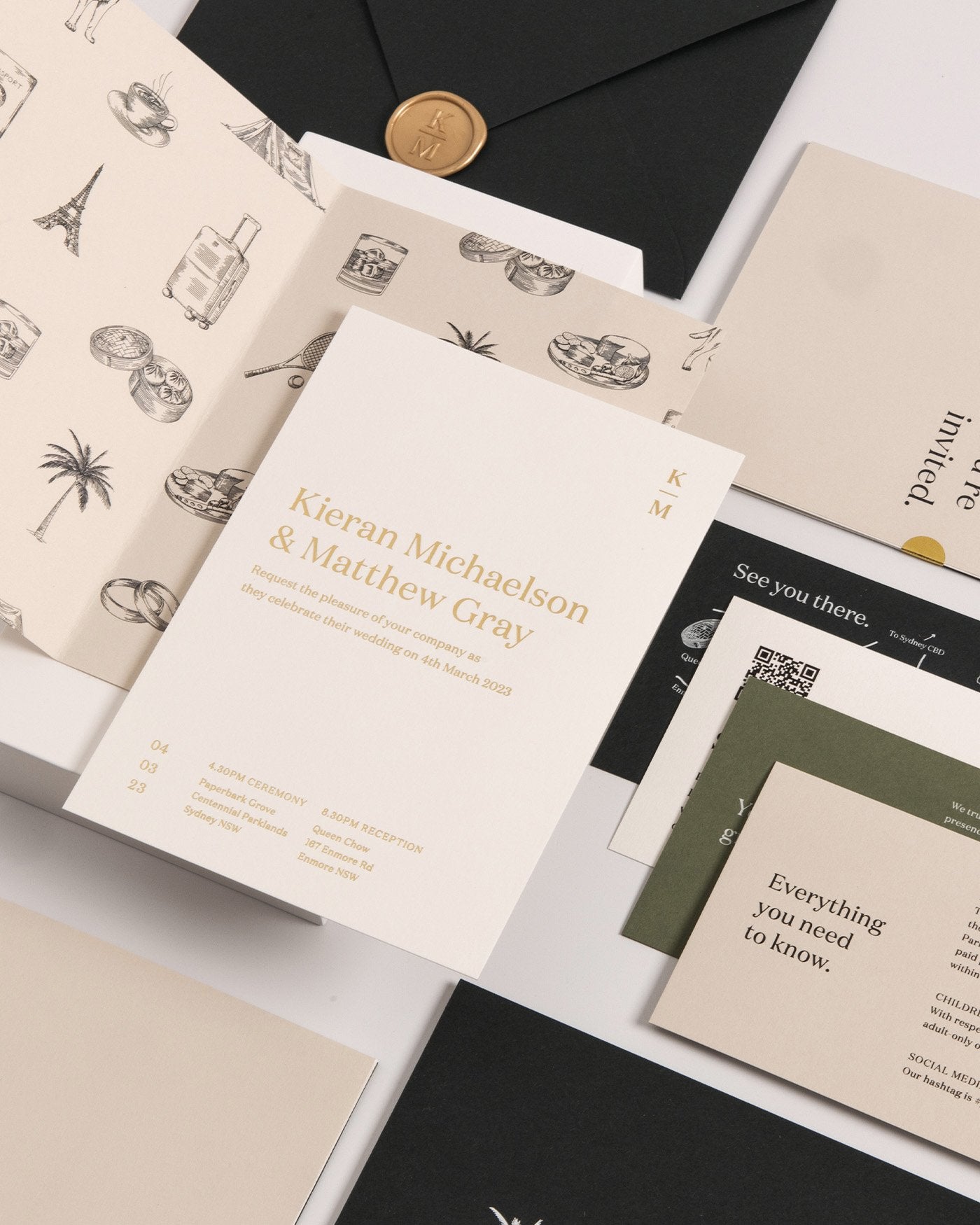 Peppermint Press Stationery Suite Narrative Invitation