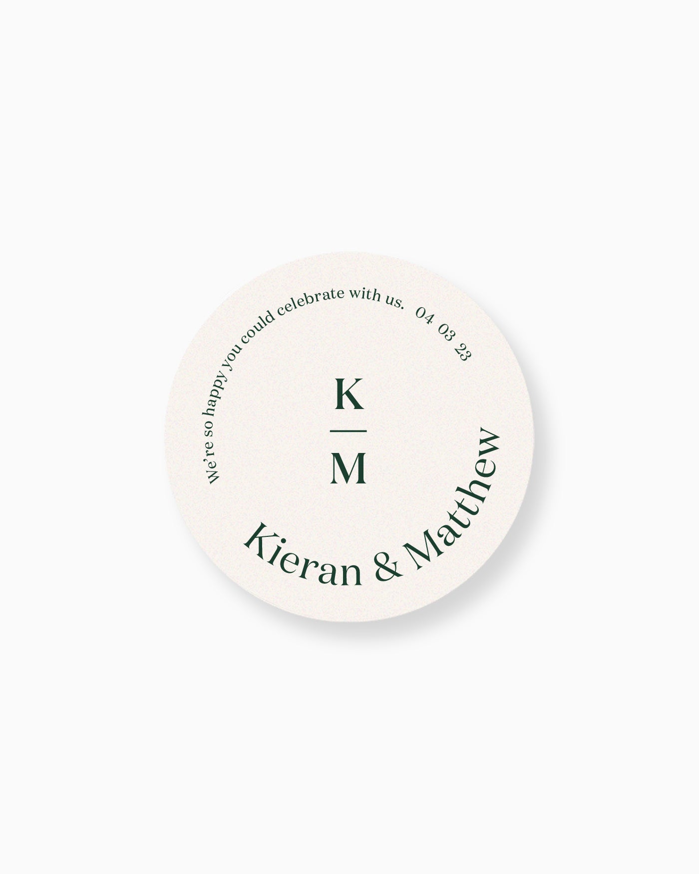 Peppermint Press On the Day Narrative Keepsake Coaster