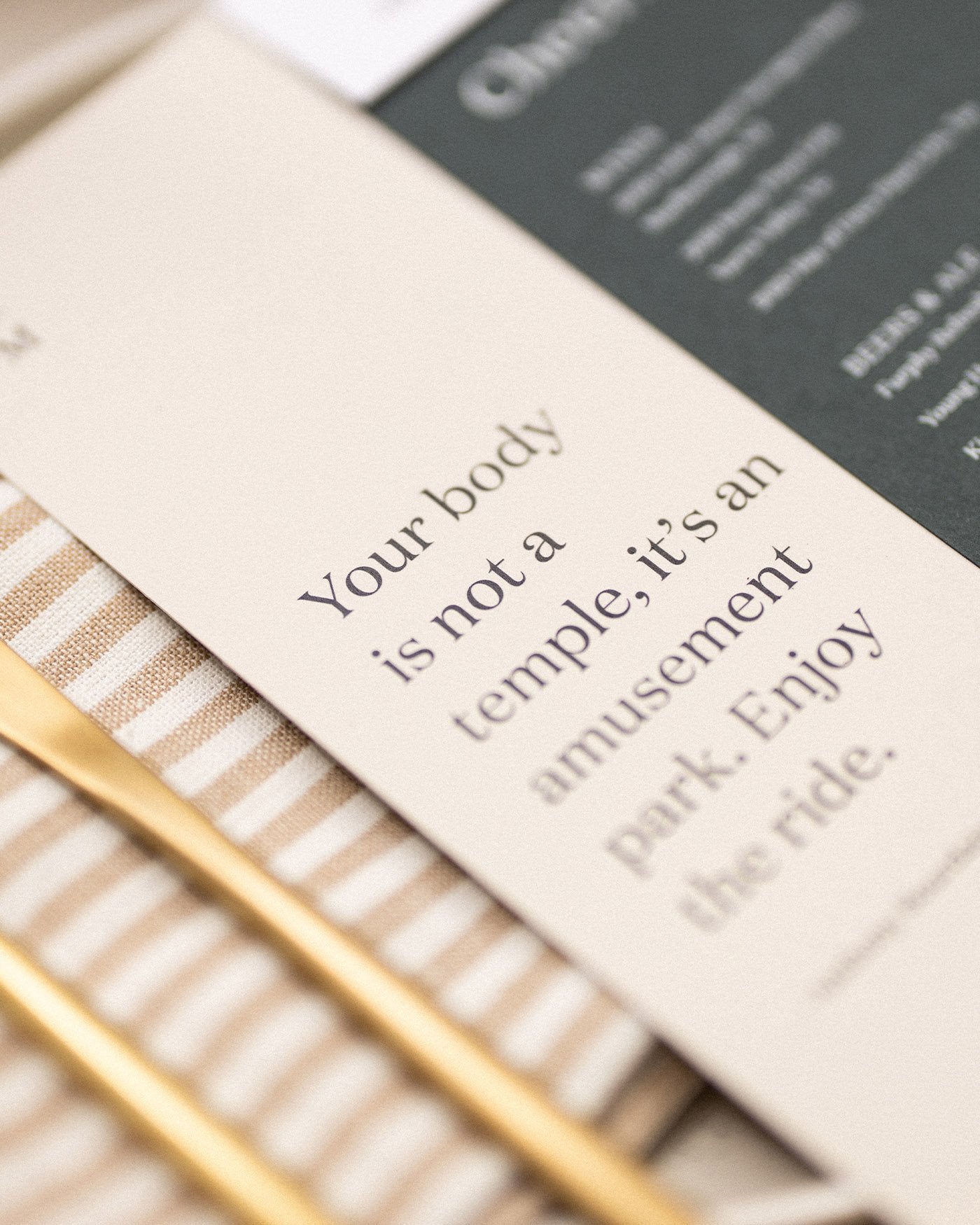 Peppermint Press On the Day Narrative Menu