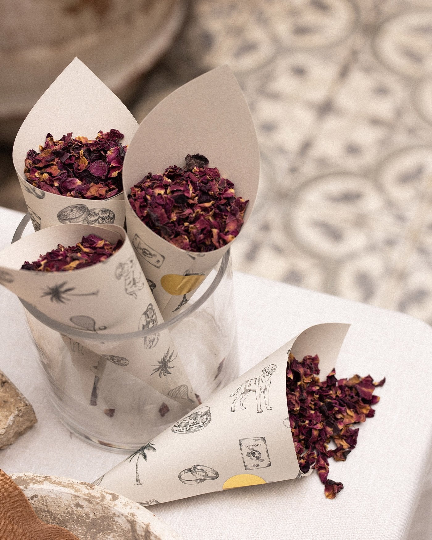 Peppermint Press On the Day Narrative Petal Cones