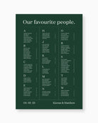 Peppermint Press On the Day Narrative Seating Chart